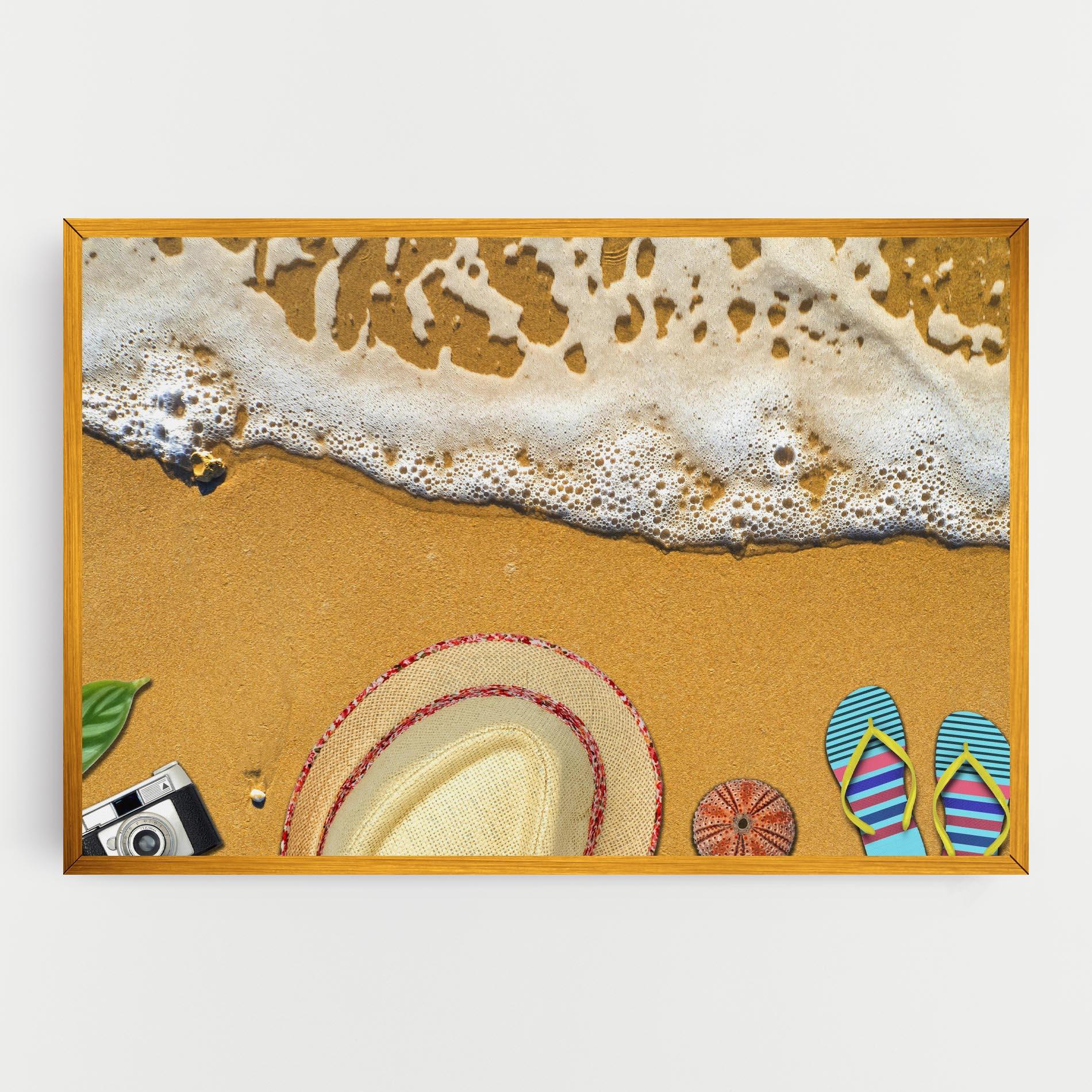 Leinwandbild Beach Accessories mockup 0