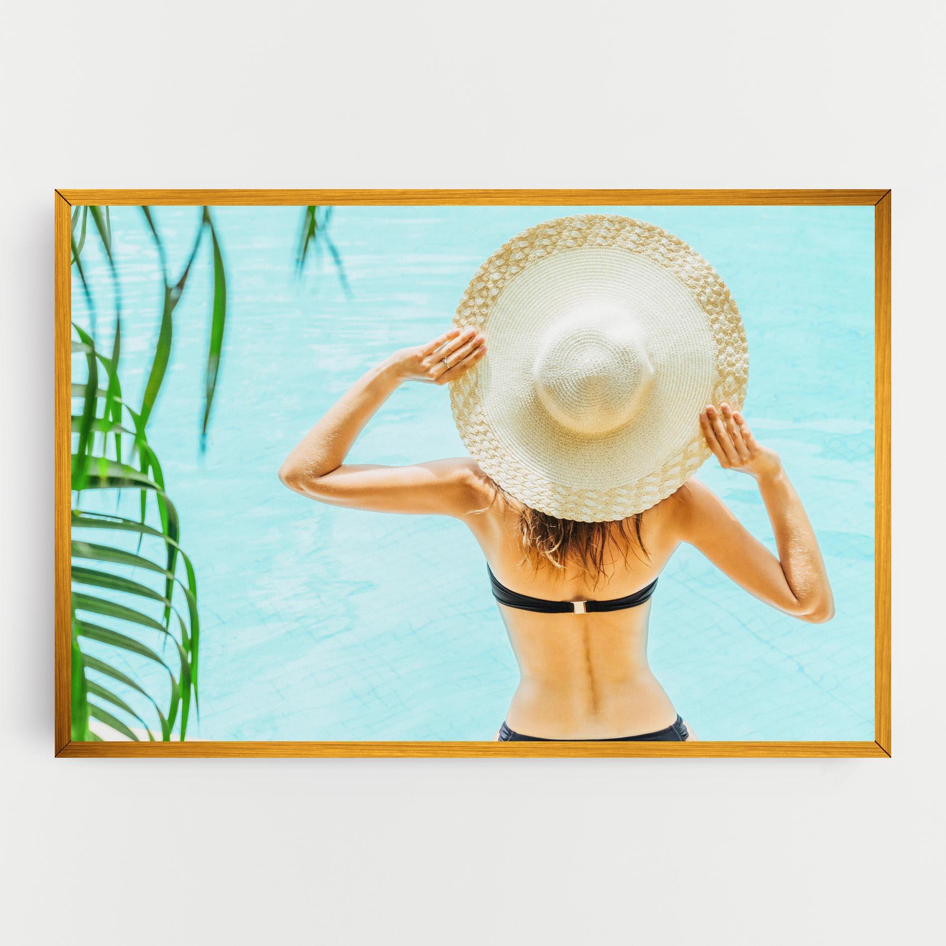Leinwandbild Enjoying Swimming Pool mockup 0