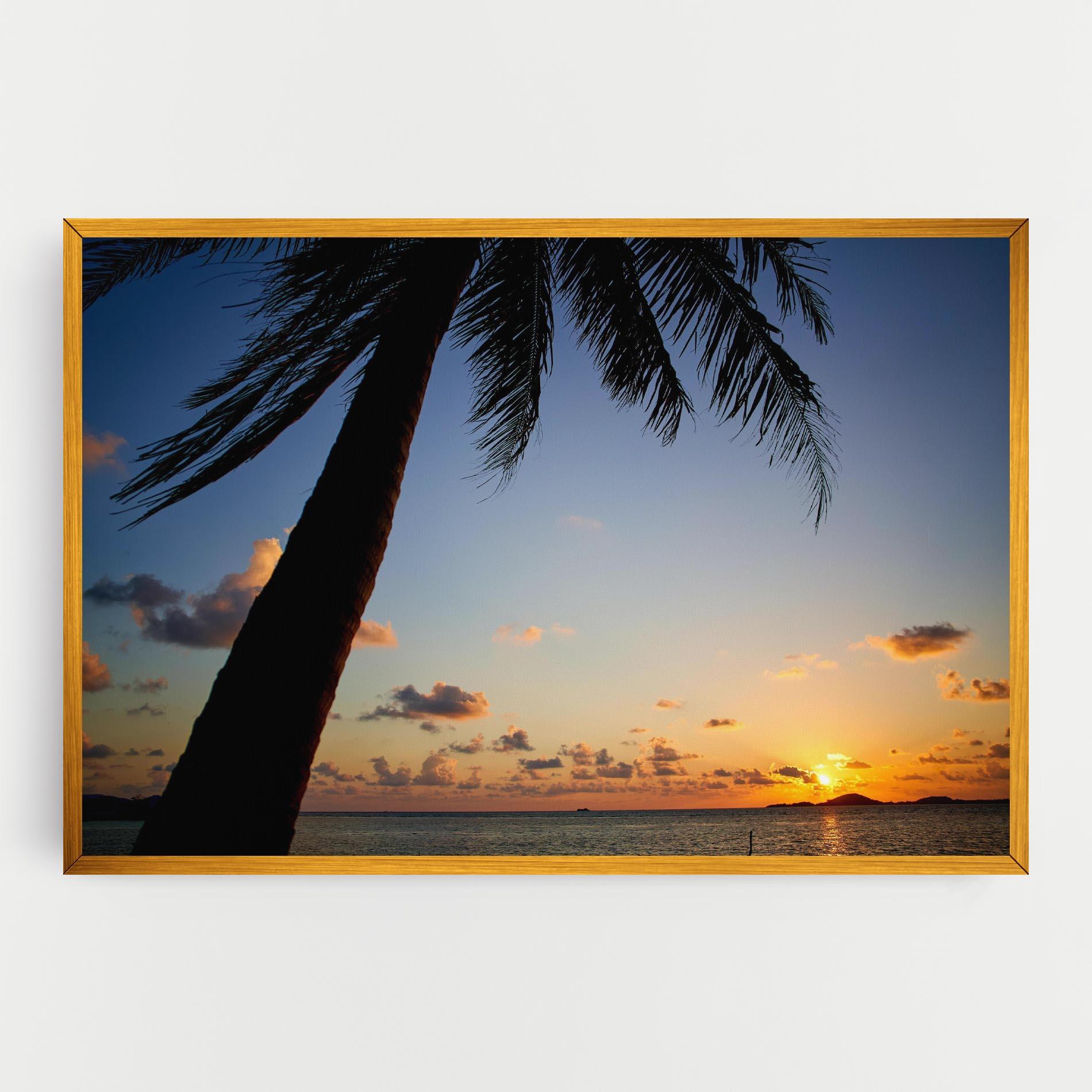 Leinwandbild Palm Tree Silhouette mockup 0