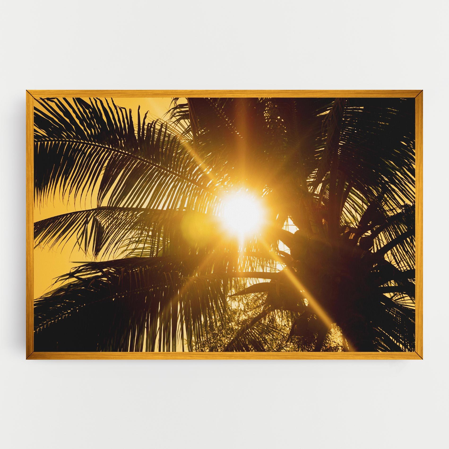 Leinwandbild Palm Trees Sun mockup 0