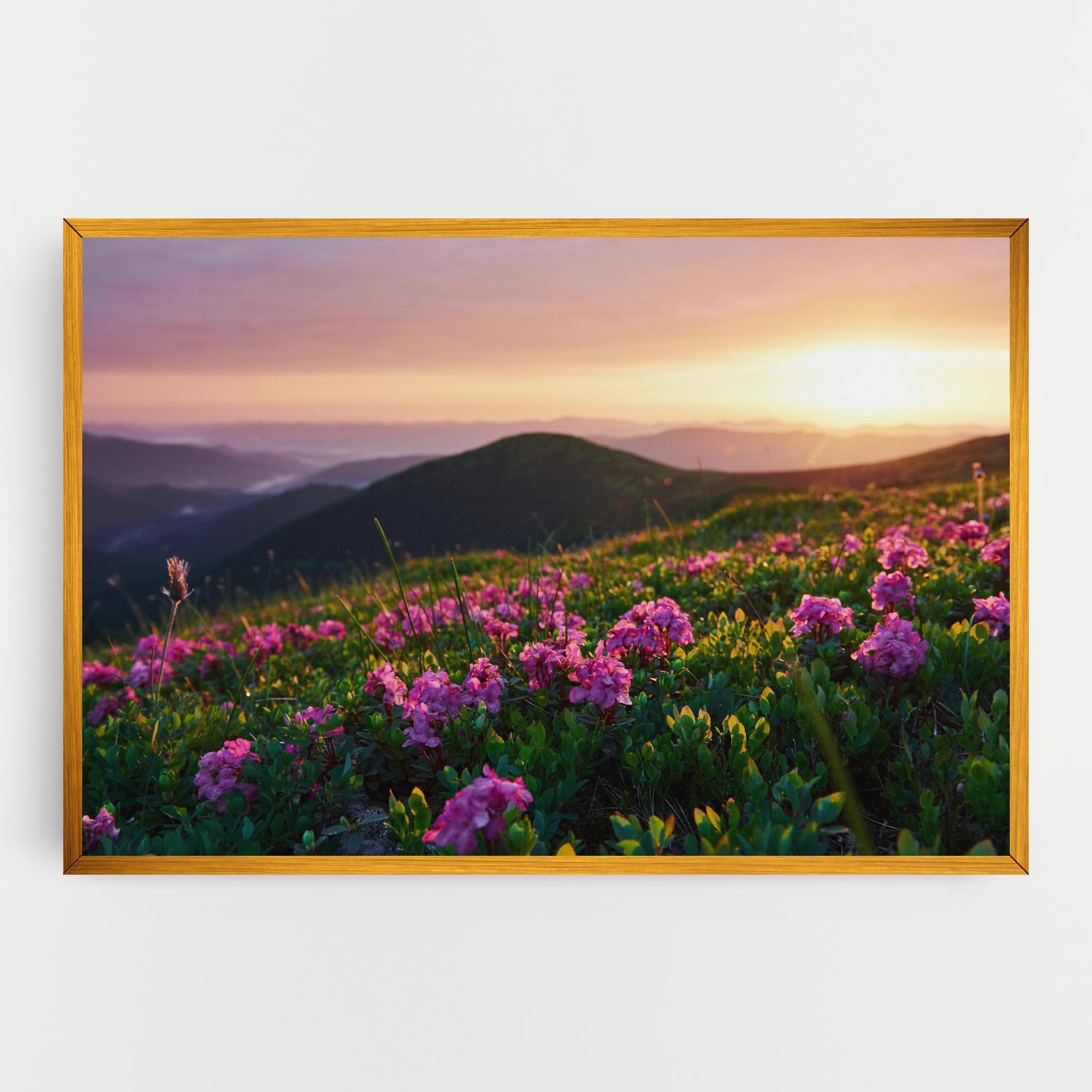 Leinwandbild Purple Summer Flowers mockup 0