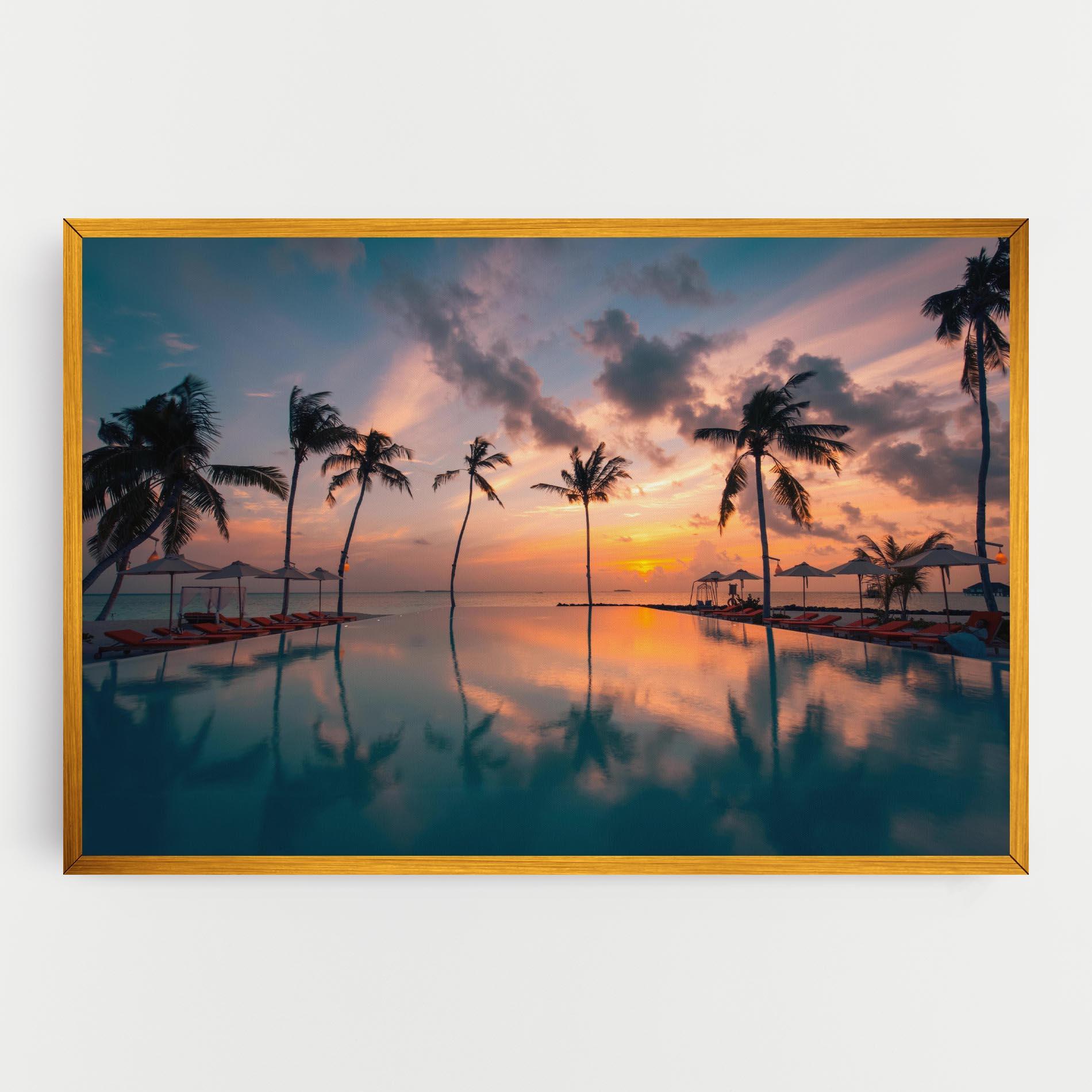 Leinwandbild Tropical Beach mockup 0