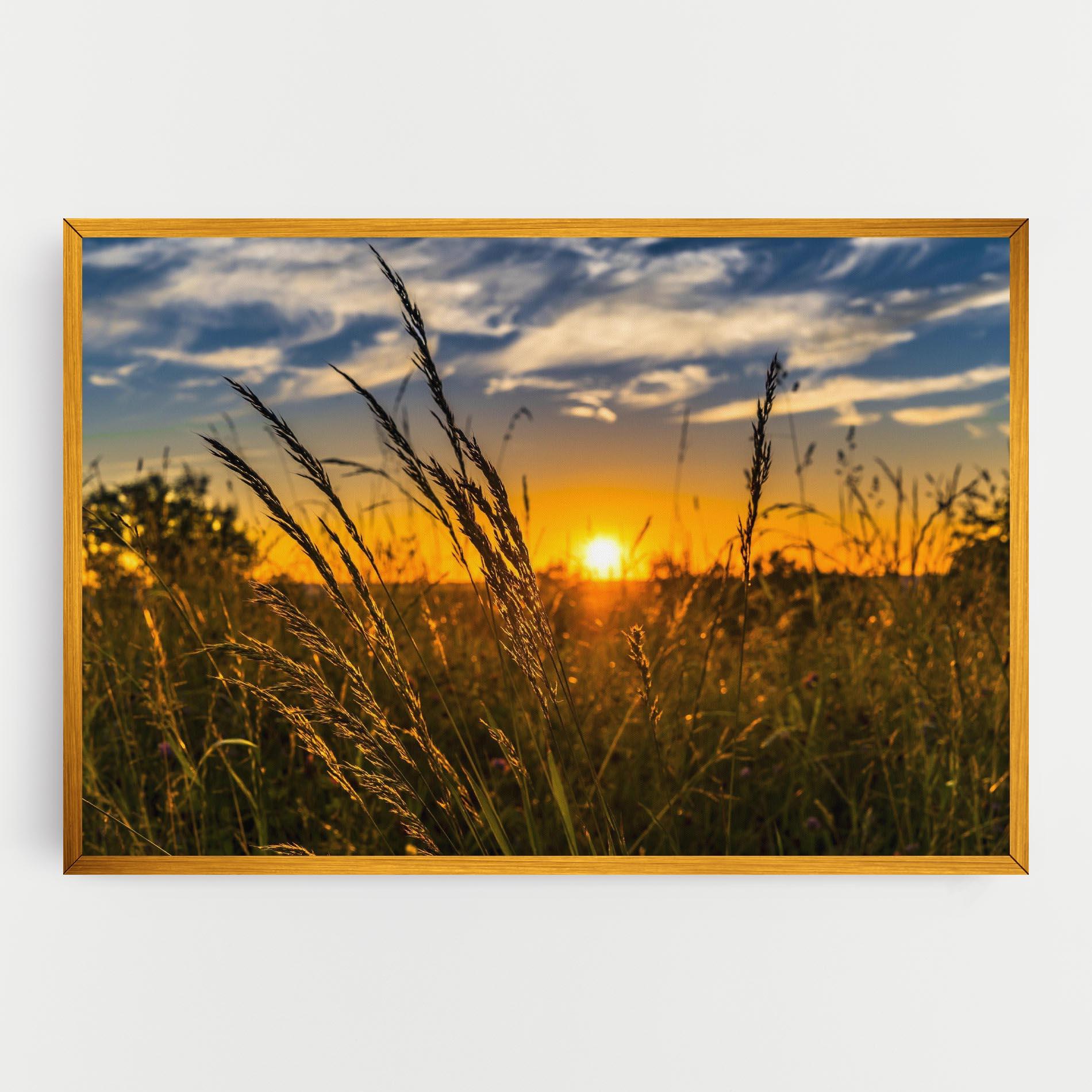 Leinwandbild Wheat Sunset mockup 0