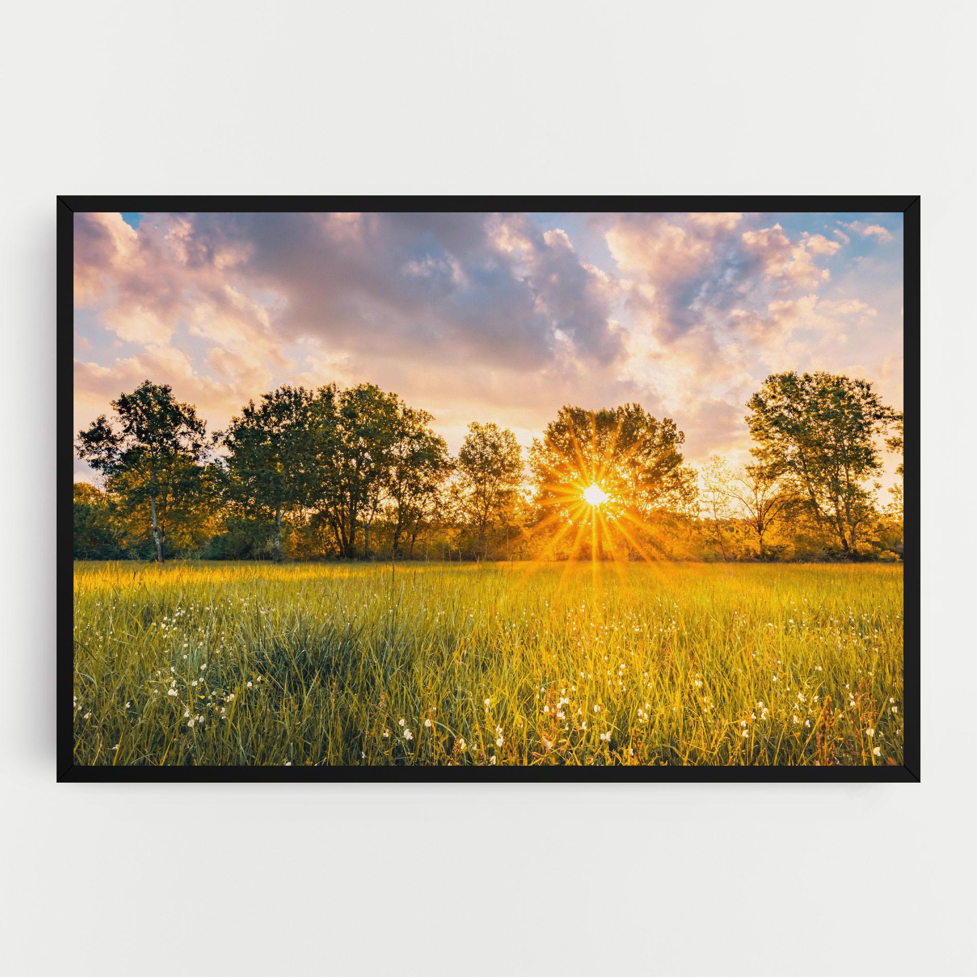 Leinwandbild Blossoming Meadow mockup 0