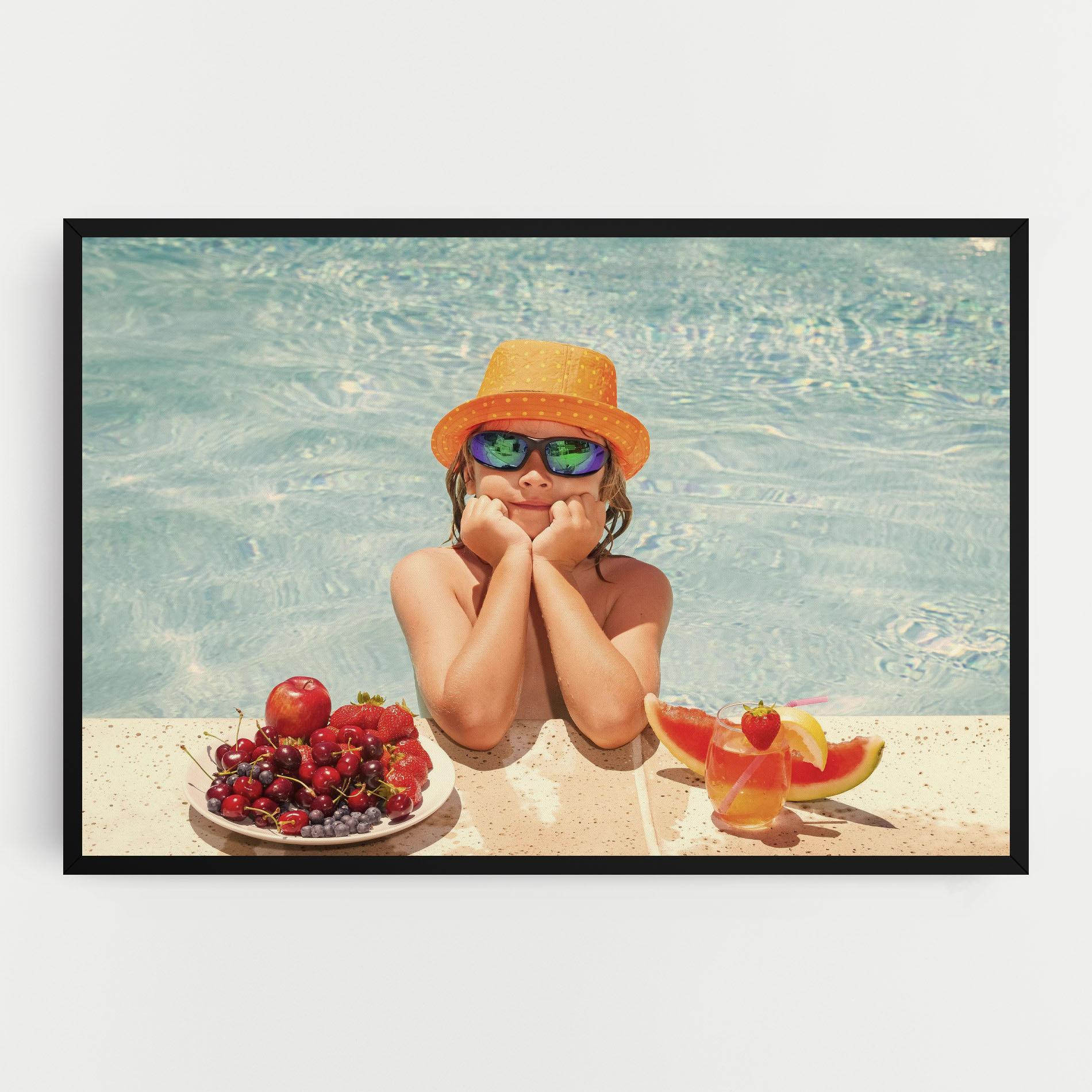 Leinwandbild Child Swimming mockup 0
