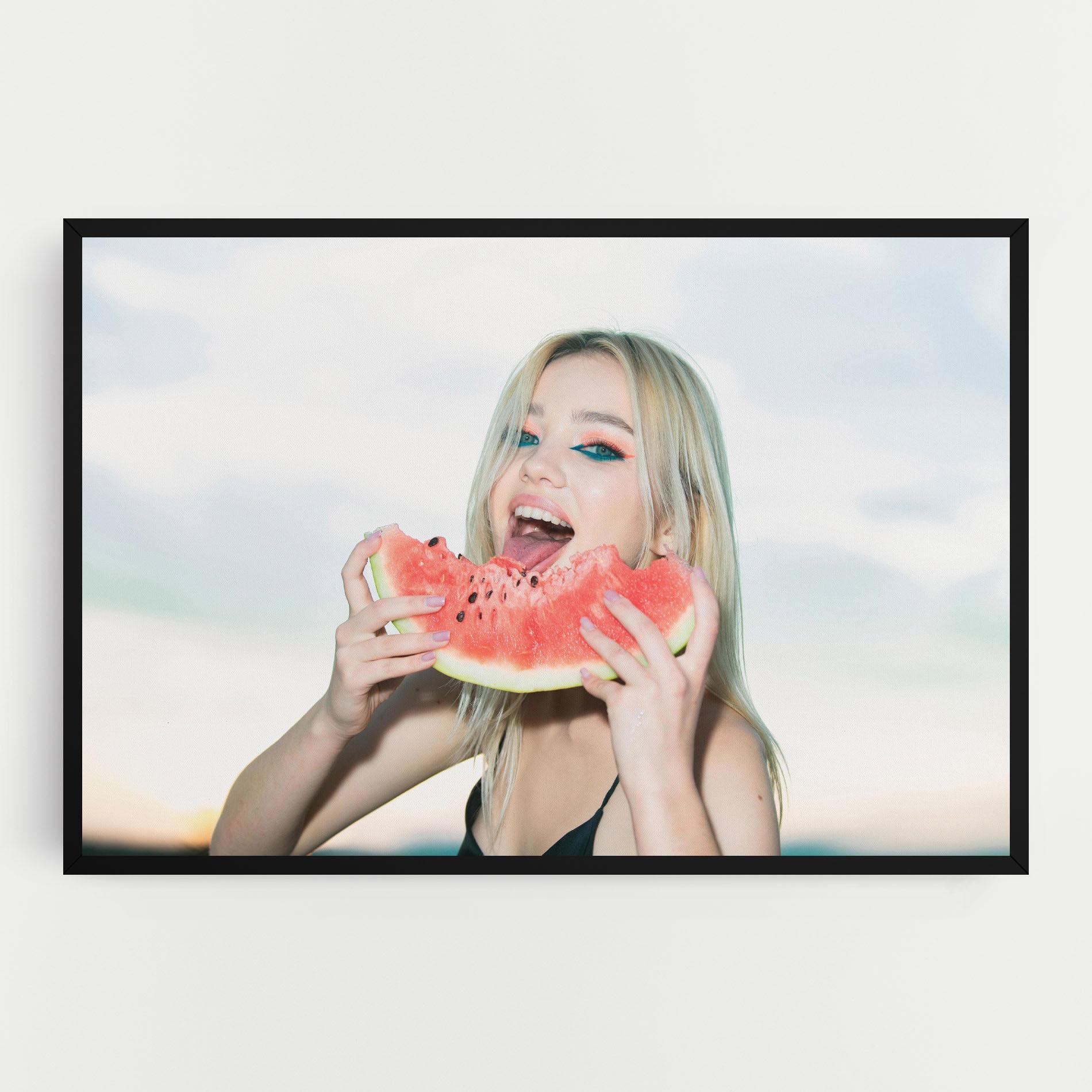 Leinwandbild Eating Watermelon mockup 0