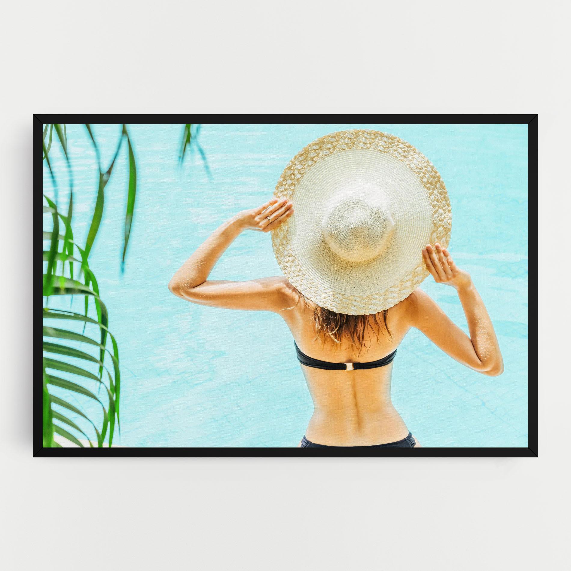 Leinwandbild Enjoying Swimming Pool mockup 0