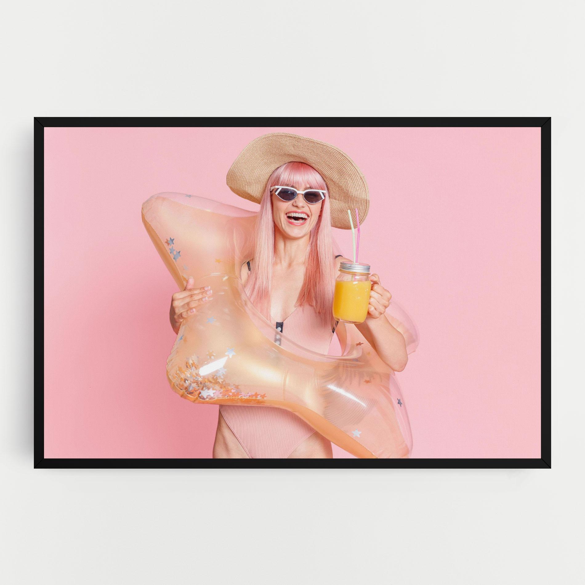 Leinwandbild Joyful Pink Woman mockup 0
