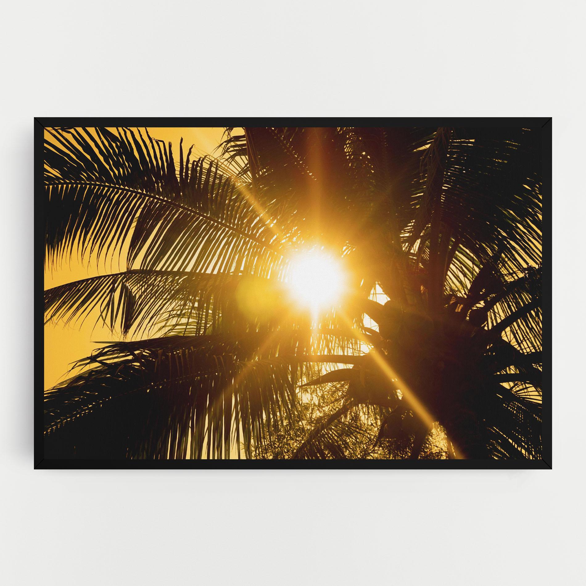 Leinwandbild Palm Trees Sun mockup 0