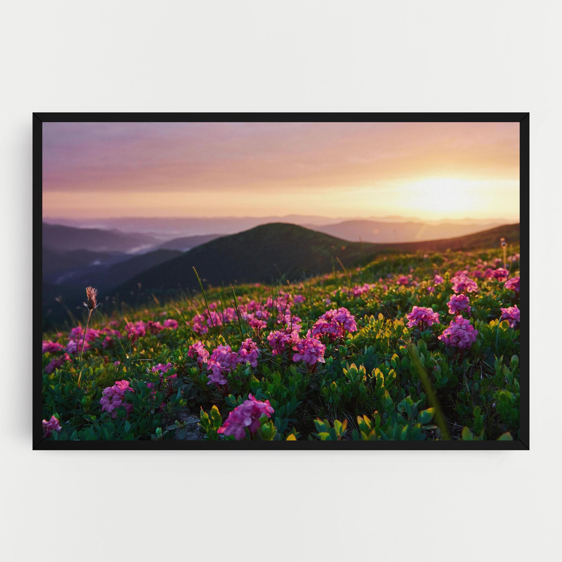 Leinwandbild Purple Summer Flowers mockup 0