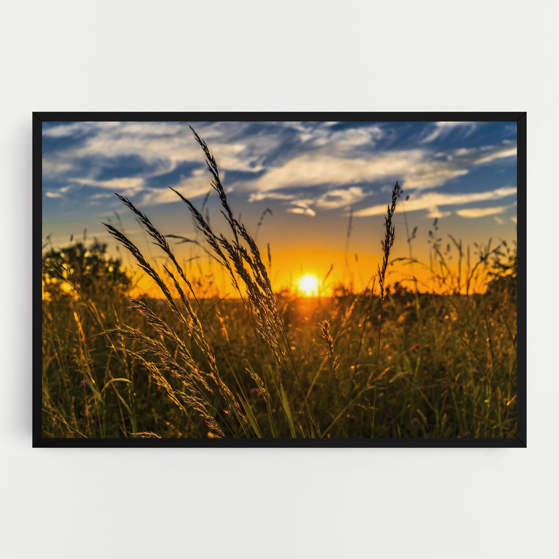 Leinwandbild Wheat Sunset mockup 0