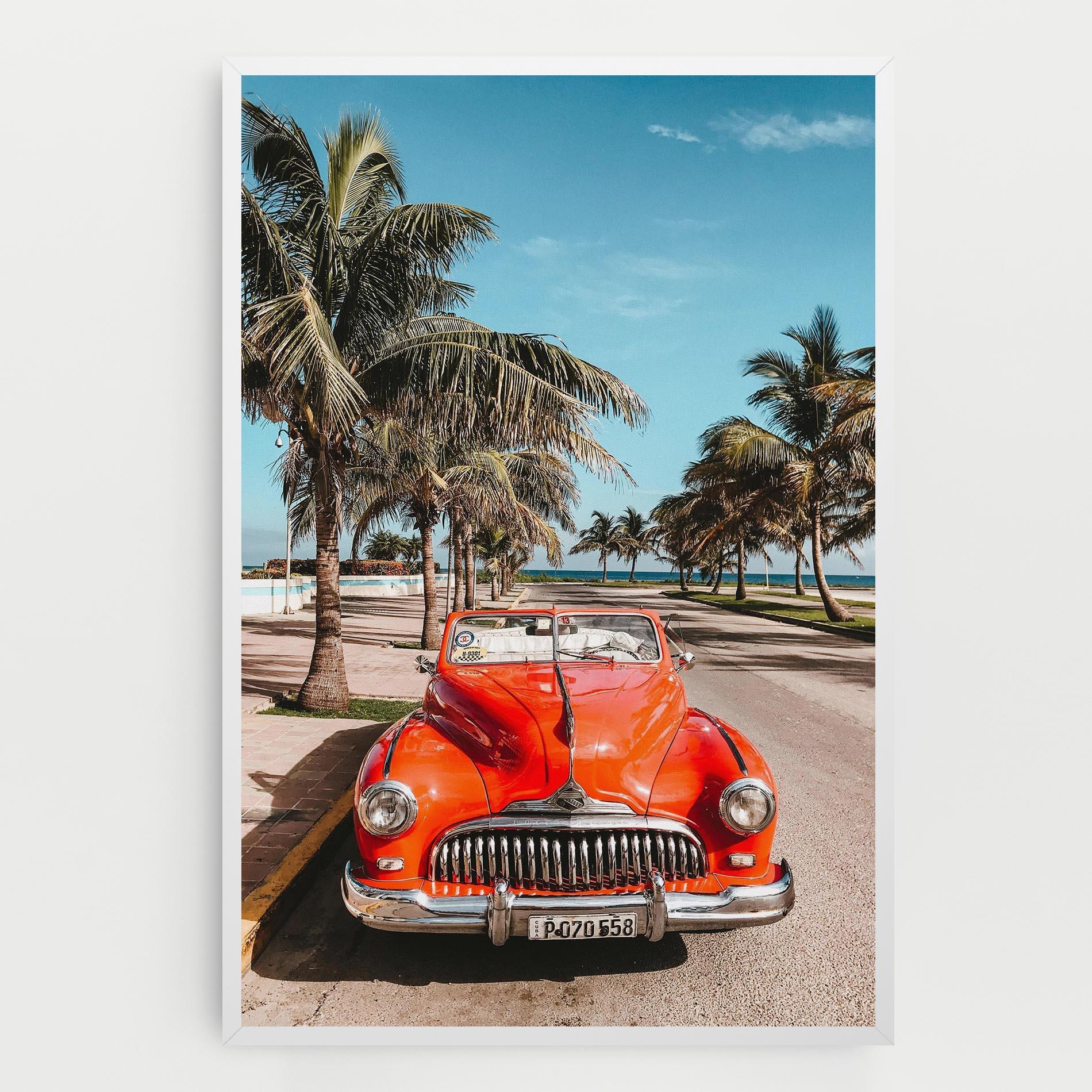 Leinwandbild Red Summer Car mockup 0