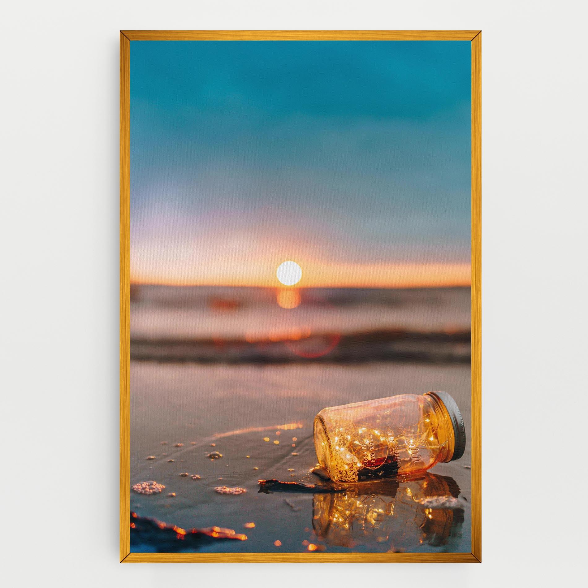 Leinwandbild Jar With Lights mockup 0