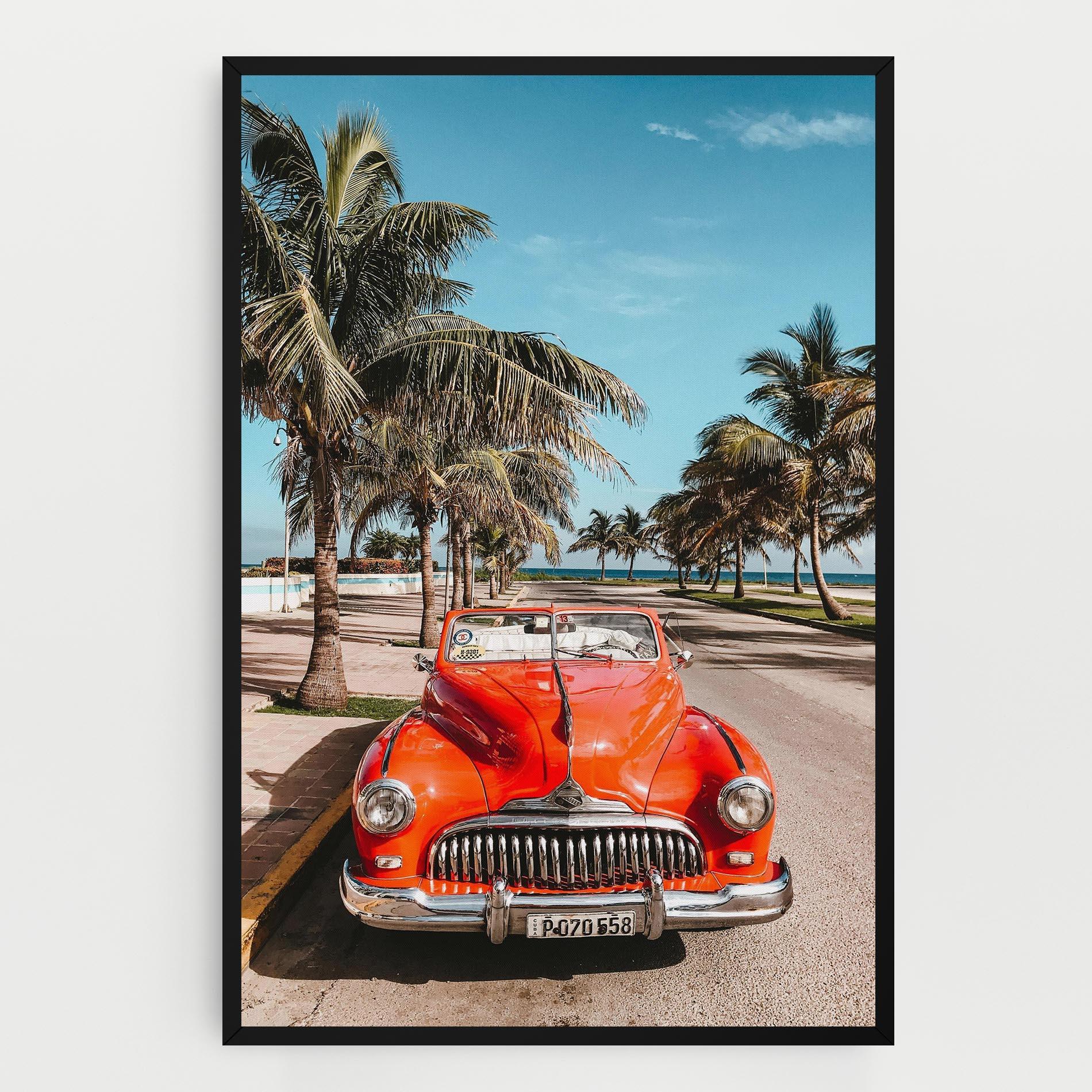 Leinwandbild Red Summer Car mockup 0