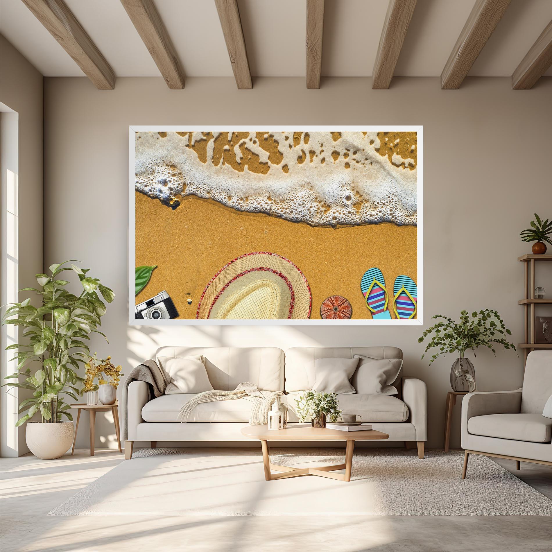 Leinwandbild Beach Accessories mockup 6