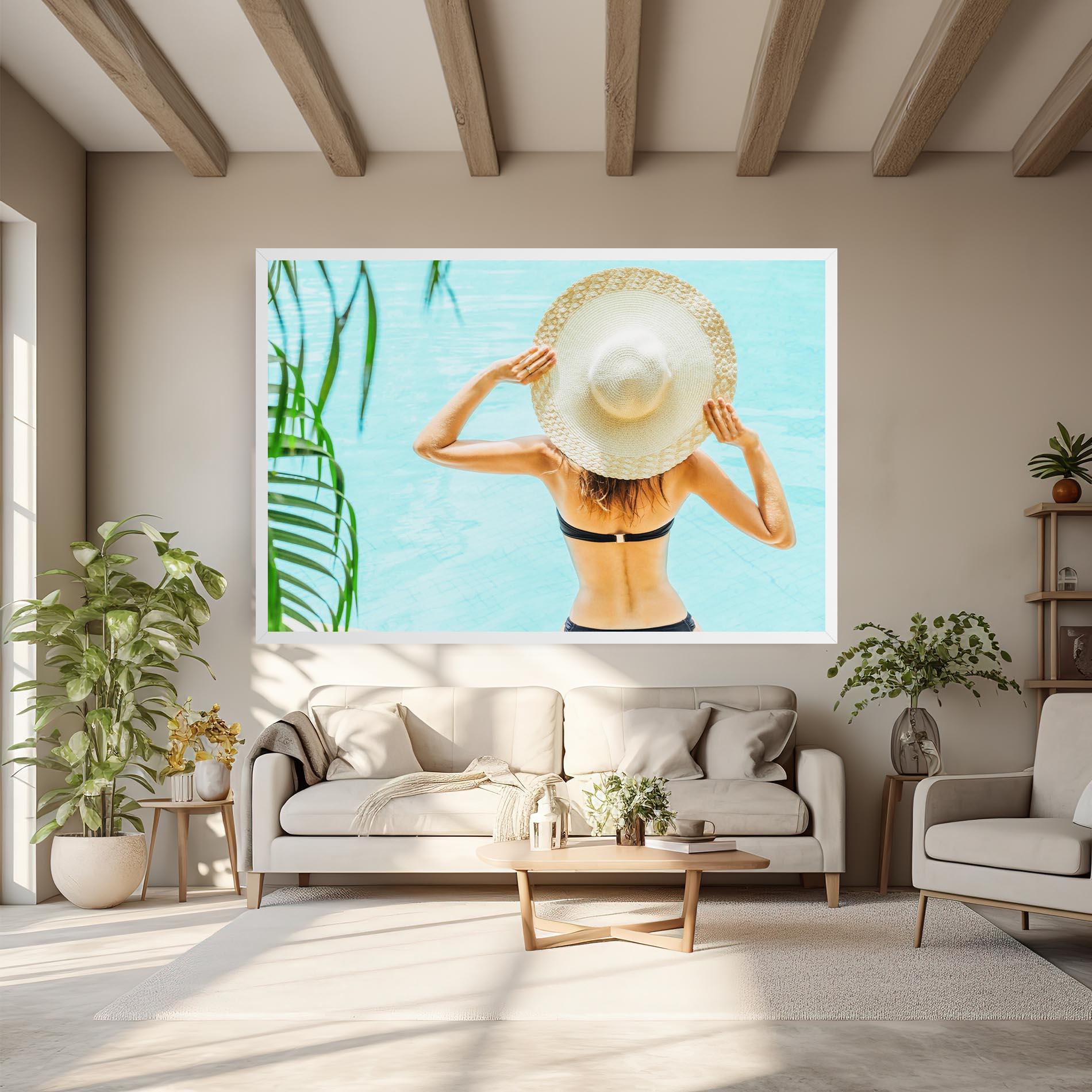 Leinwandbild Enjoying Swimming Pool mockup 6