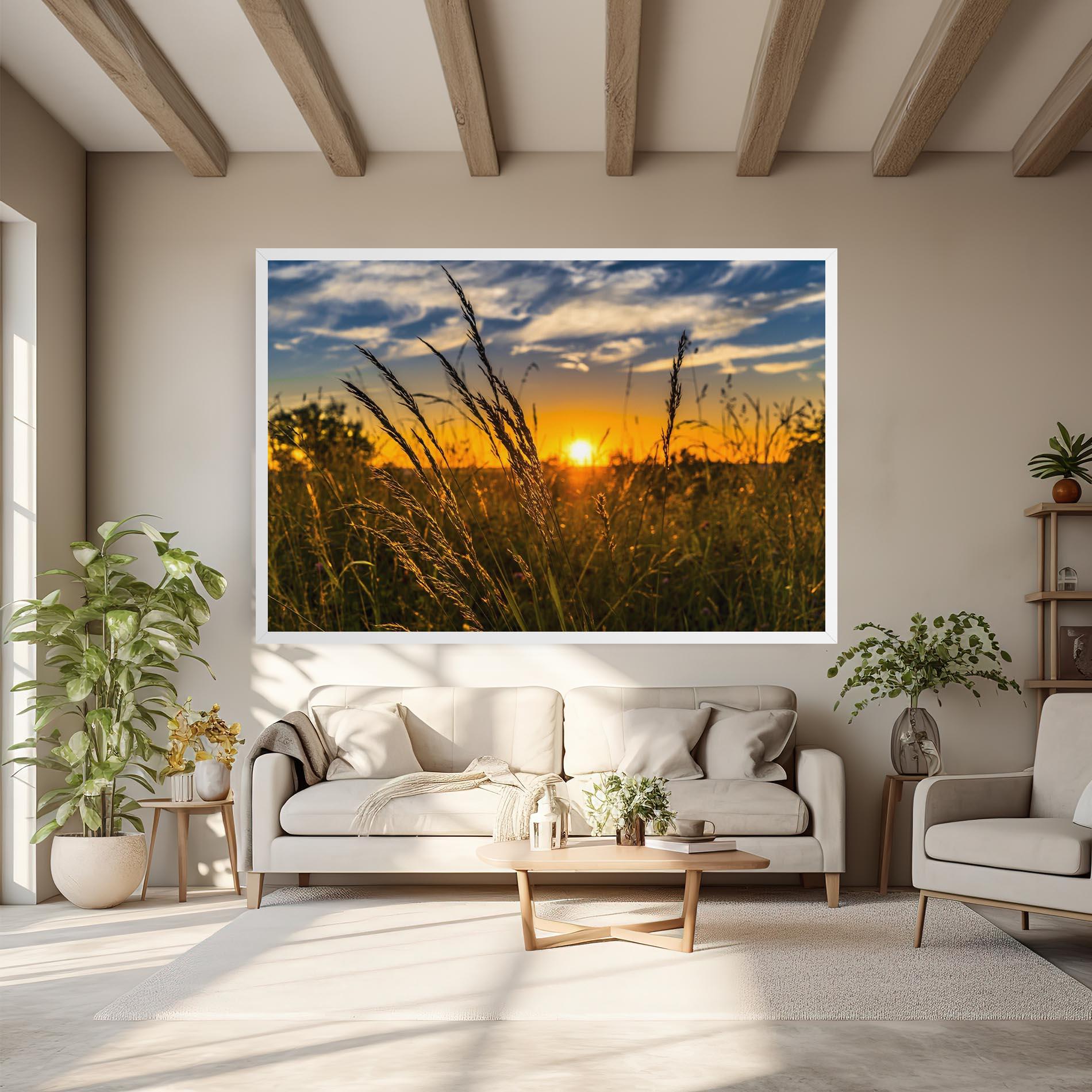 Leinwandbild Wheat Sunset mockup 6