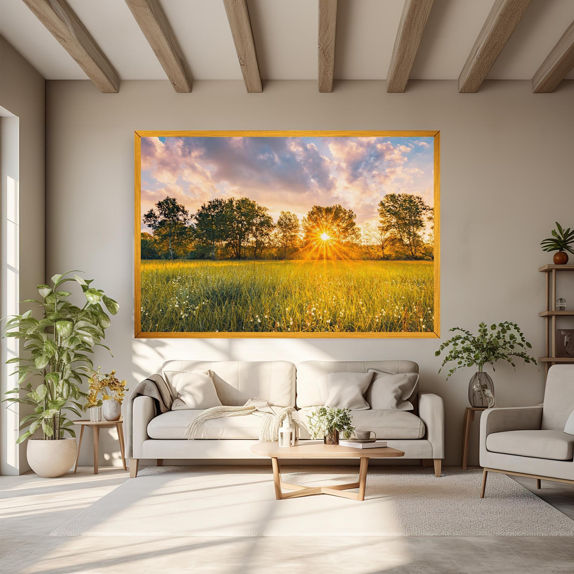 Leinwandbild Blossoming Meadow mockup 6