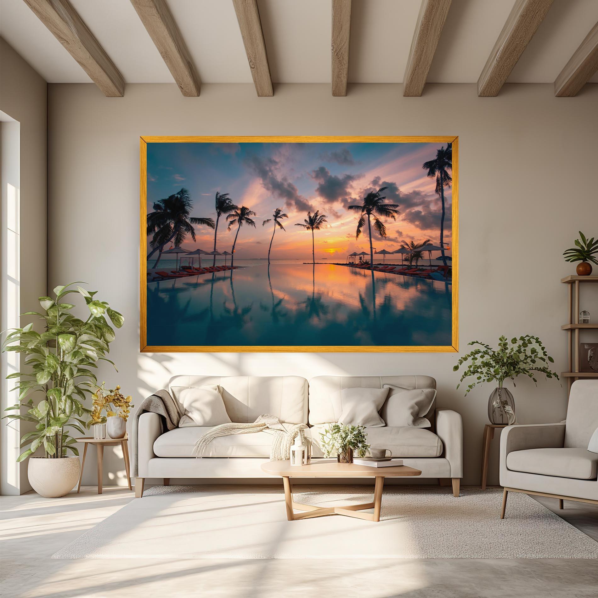 Leinwandbild Tropical Beach mockup 6