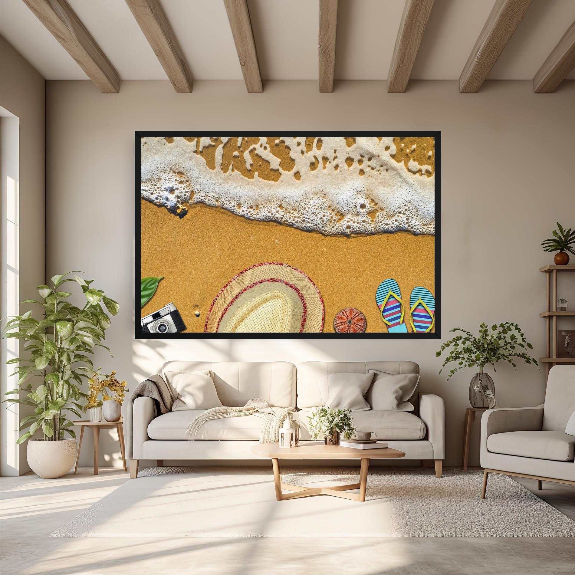 Leinwandbild Beach Accessories mockup 6