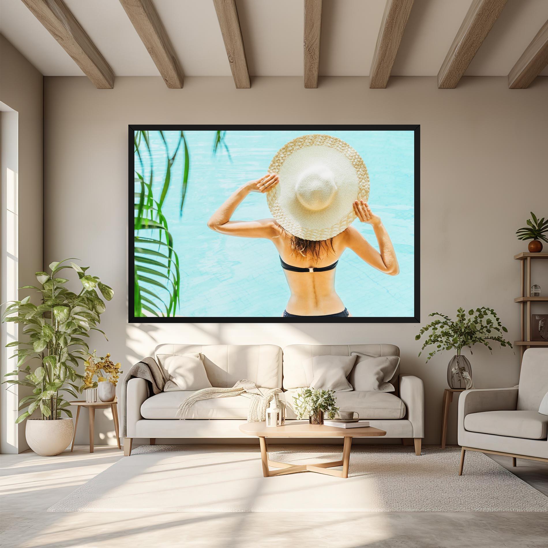 Leinwandbild Enjoying Swimming Pool mockup 6