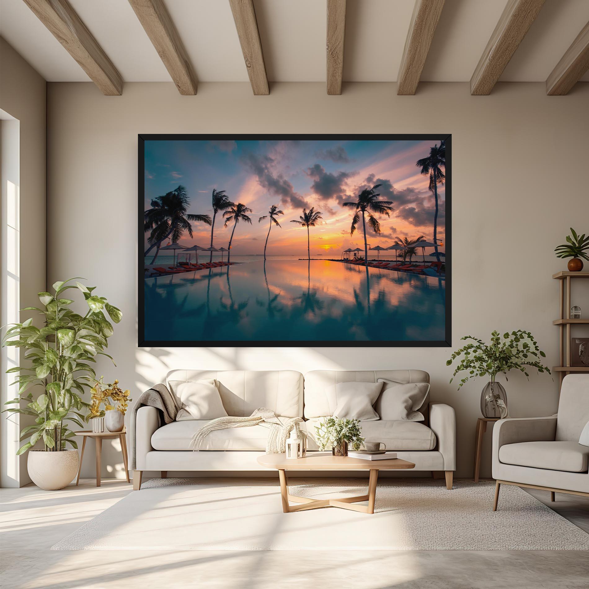 Leinwandbild Tropical Beach mockup 6