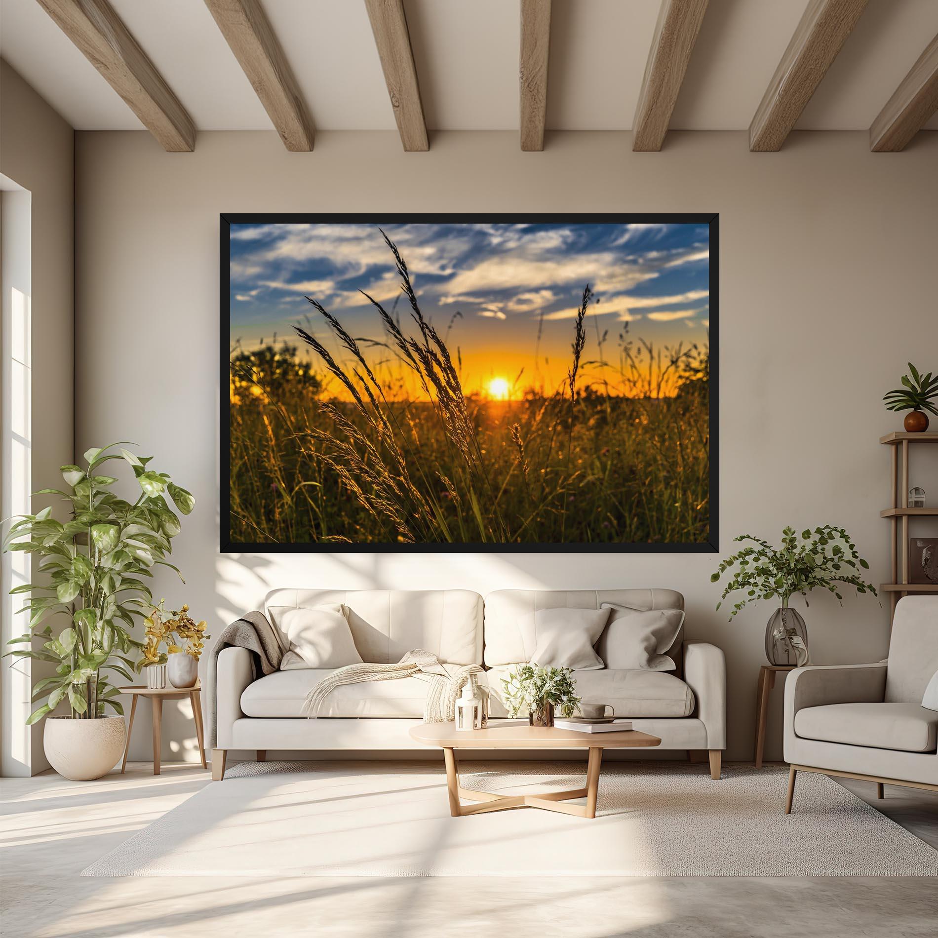 Leinwandbild Wheat Sunset mockup 6