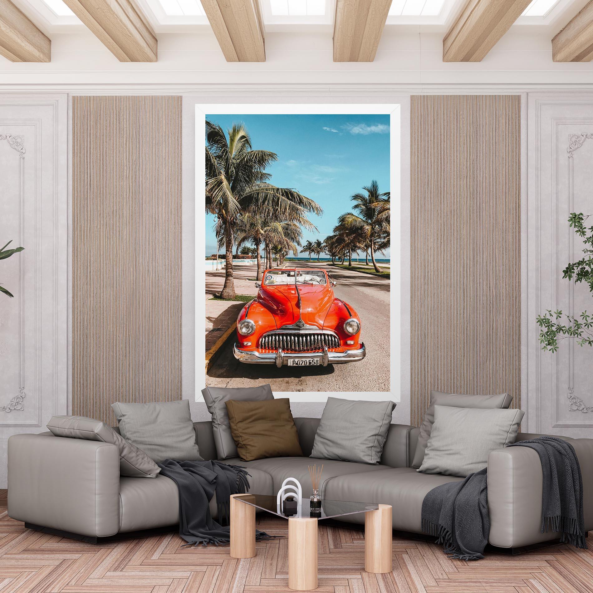 Leinwandbild Red Summer Car mockup 6