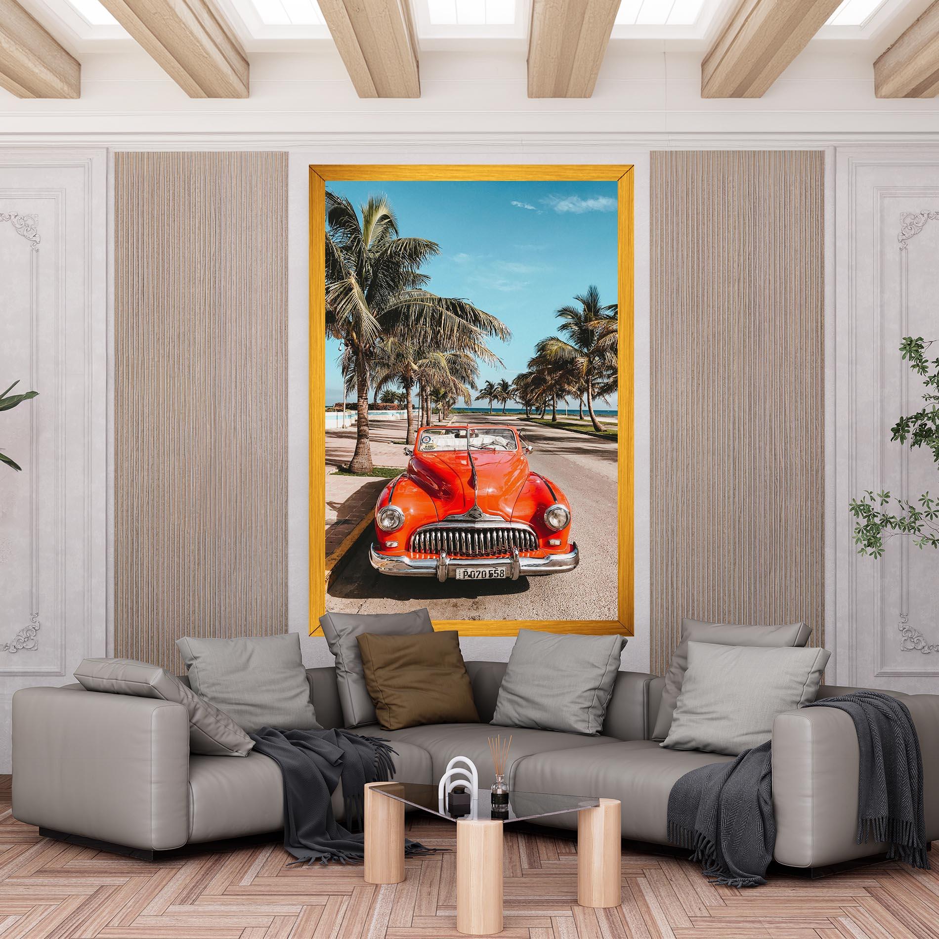 Leinwandbild Red Summer Car mockup 6