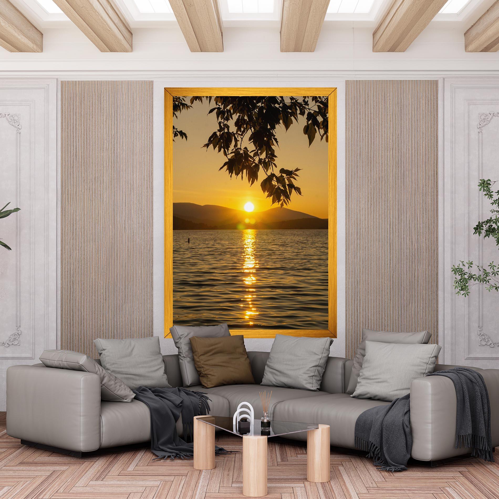 Leinwandbild Yellow Sunrise mockup 6