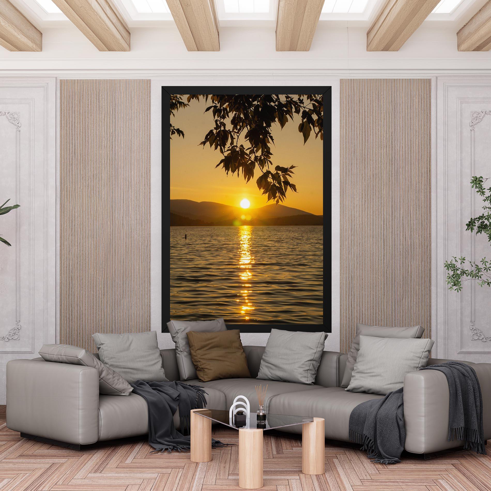 Leinwandbild Yellow Sunrise mockup 6