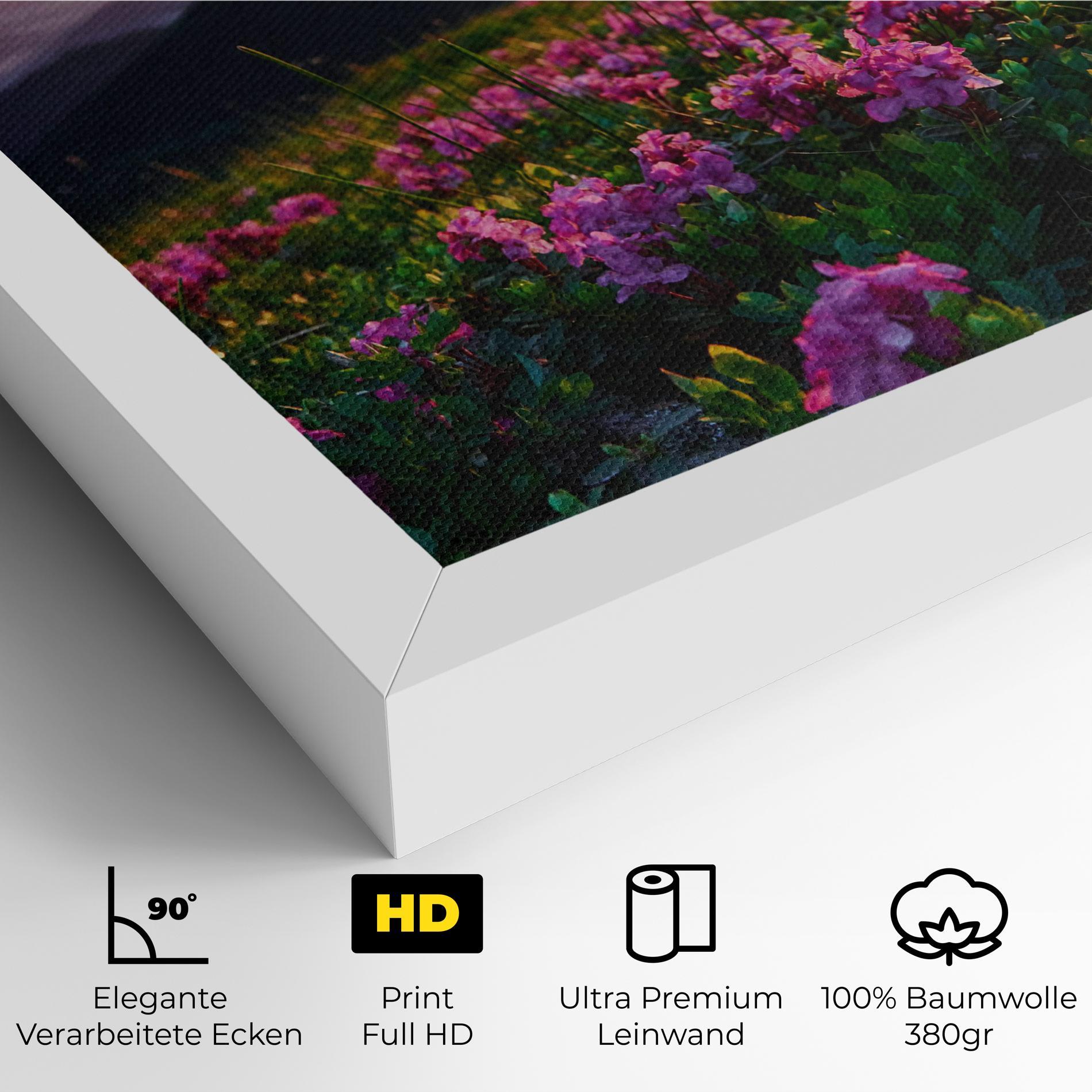 Leinwandbild Purple Summer Flowers mockup 4