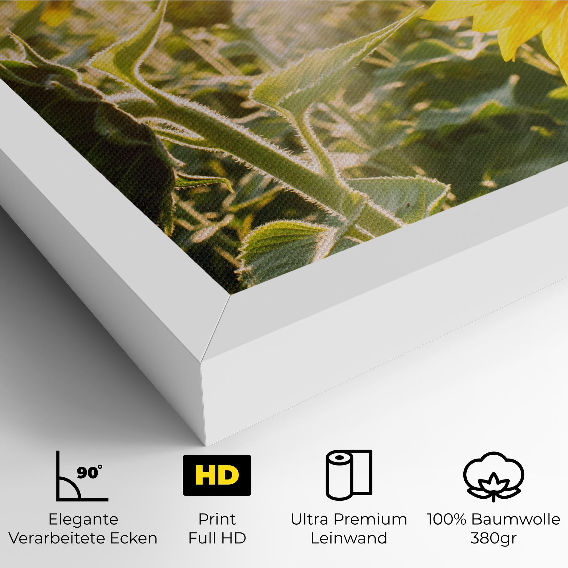 Leinwandbild Yellow Sun Flower mockup 4