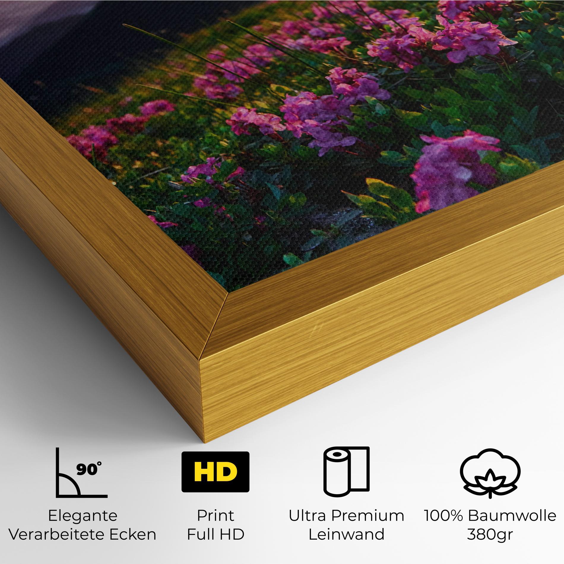 Leinwandbild Purple Summer Flowers mockup 4