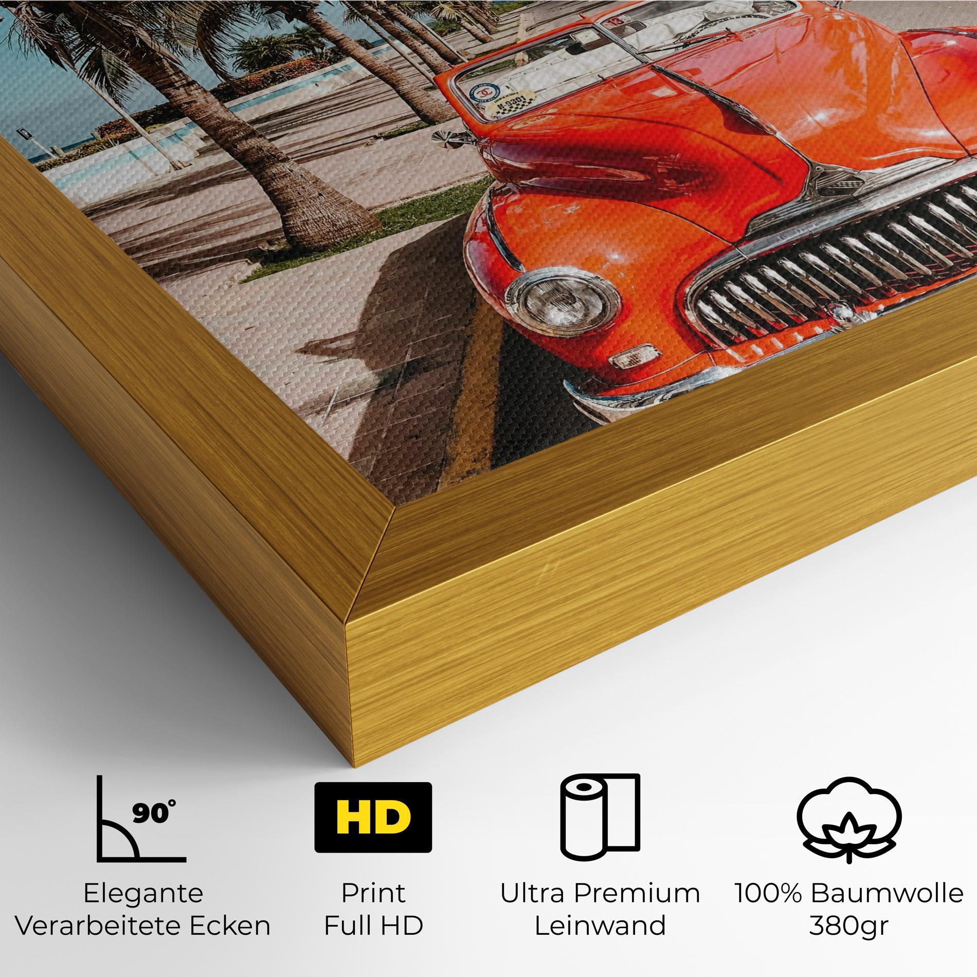 Leinwandbild Red Summer Car mockup 4