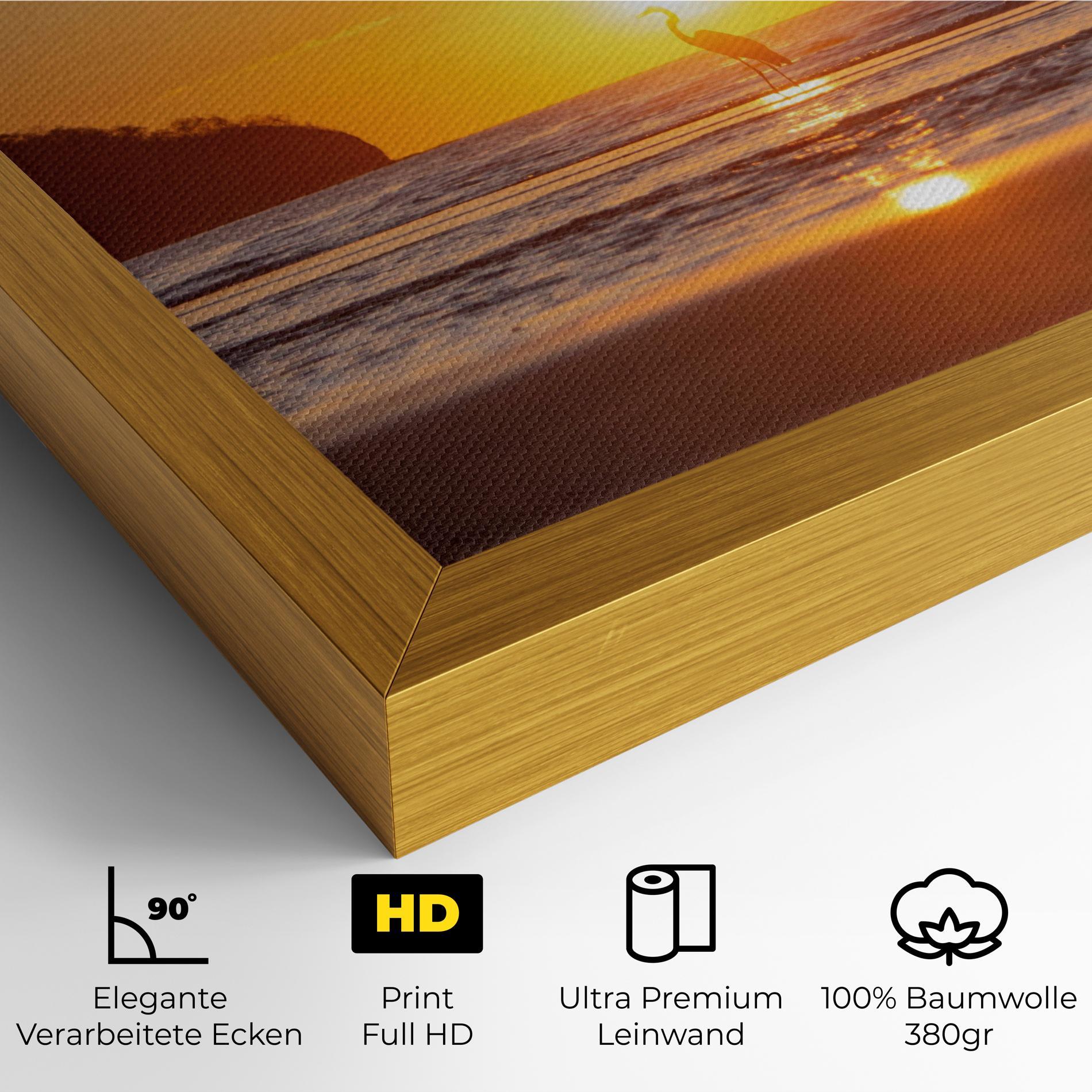 Leinwandbild Sunset Bird Silhouette mockup 4
