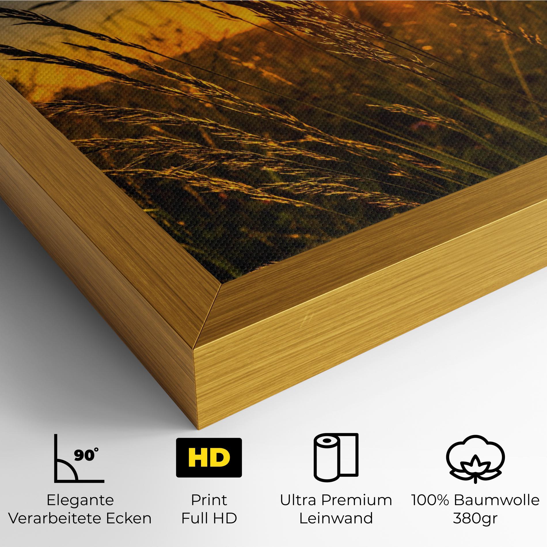 Leinwandbild Wheat Sunset mockup 4