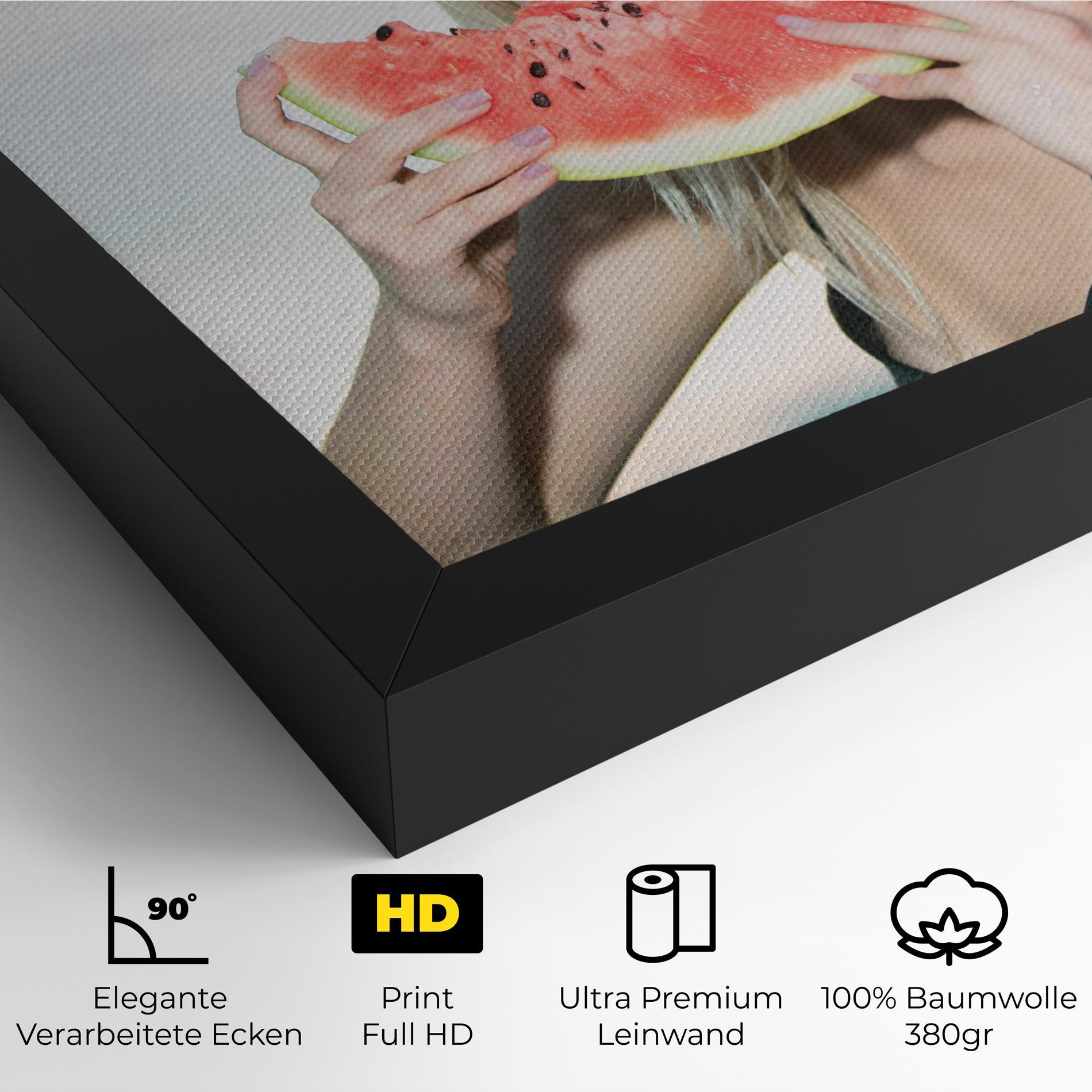 Leinwandbild Eating Watermelon mockup 4