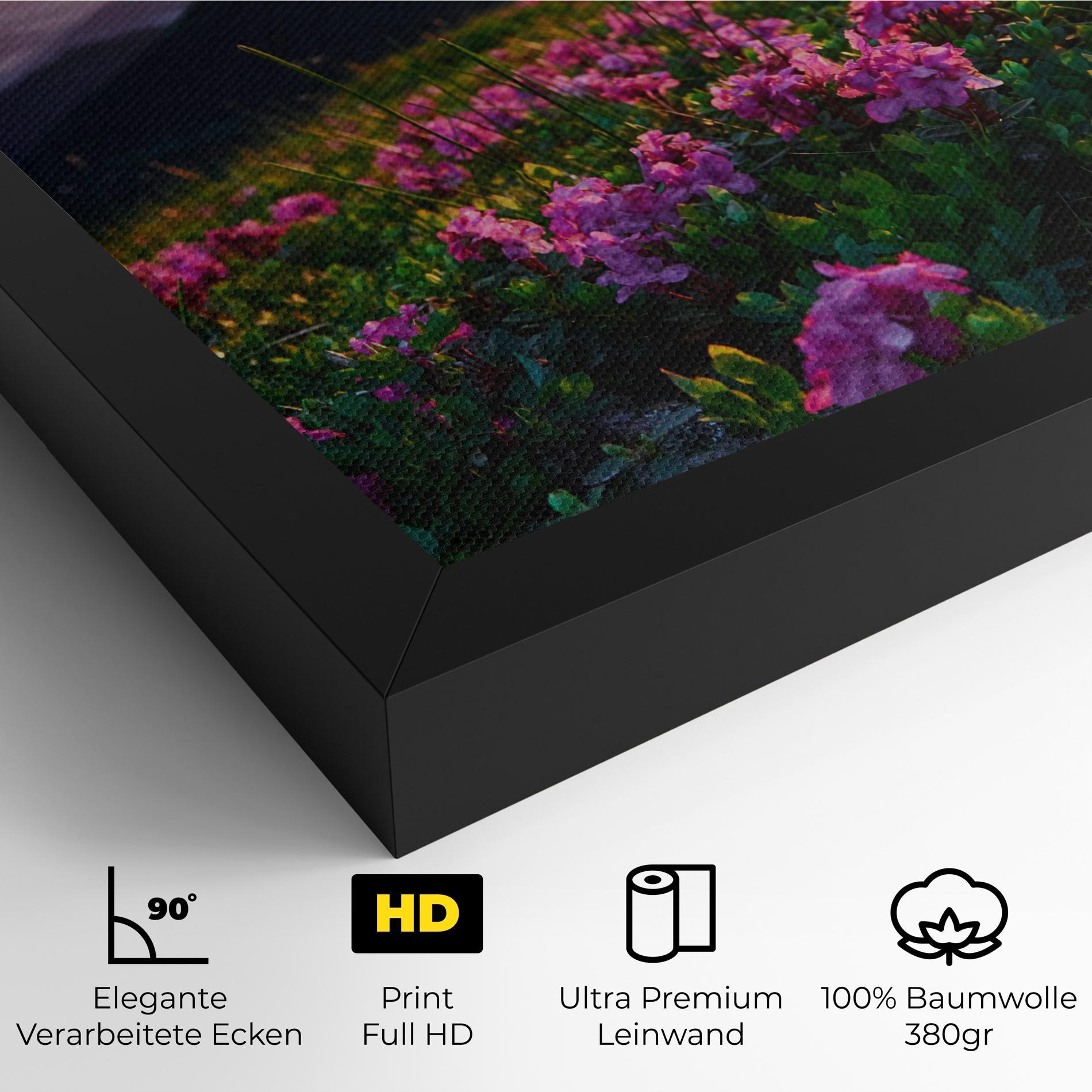 Leinwandbild Purple Summer Flowers mockup 4