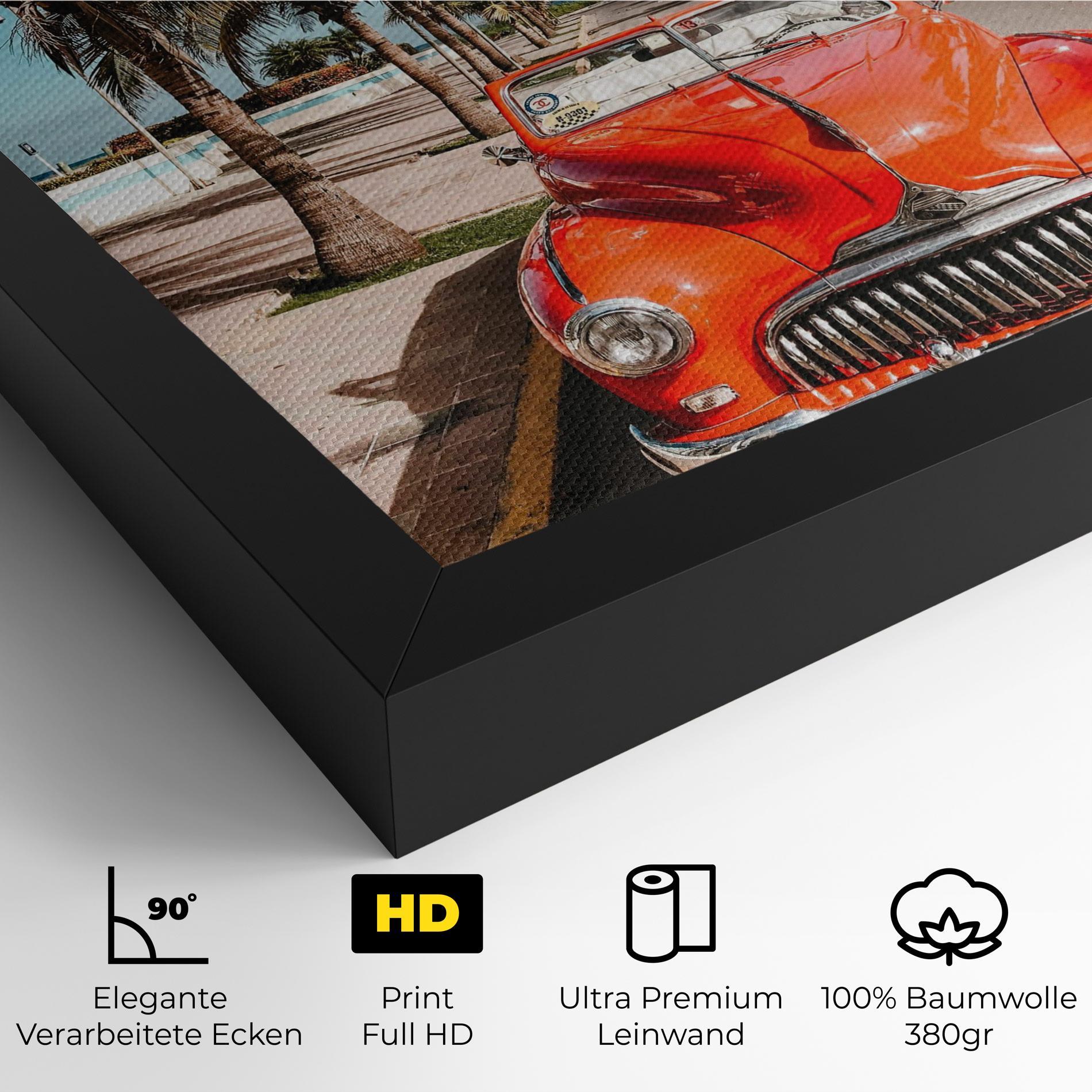 Leinwandbild Red Summer Car mockup 4