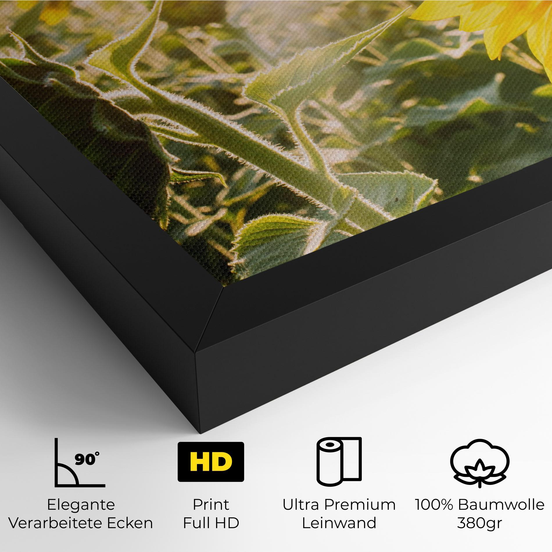 Leinwandbild Yellow Sun Flower mockup 4