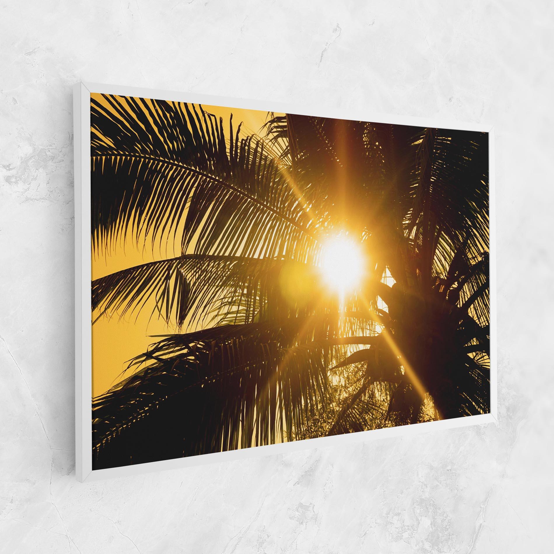 Leinwandbild Palm Trees Sun mockup 1