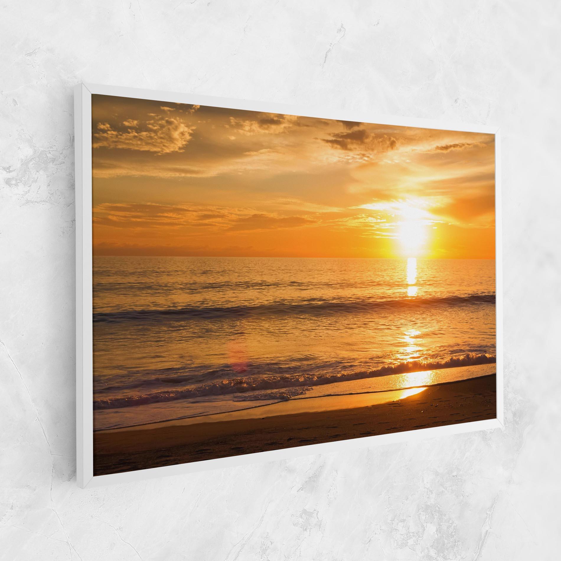 Leinwandbild Sunset Ocean Coast mockup 1