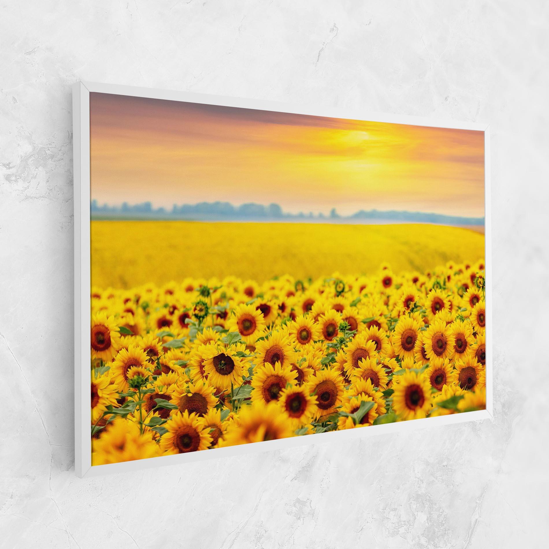 Leinwandbild Yellow Sunflowers mockup 1