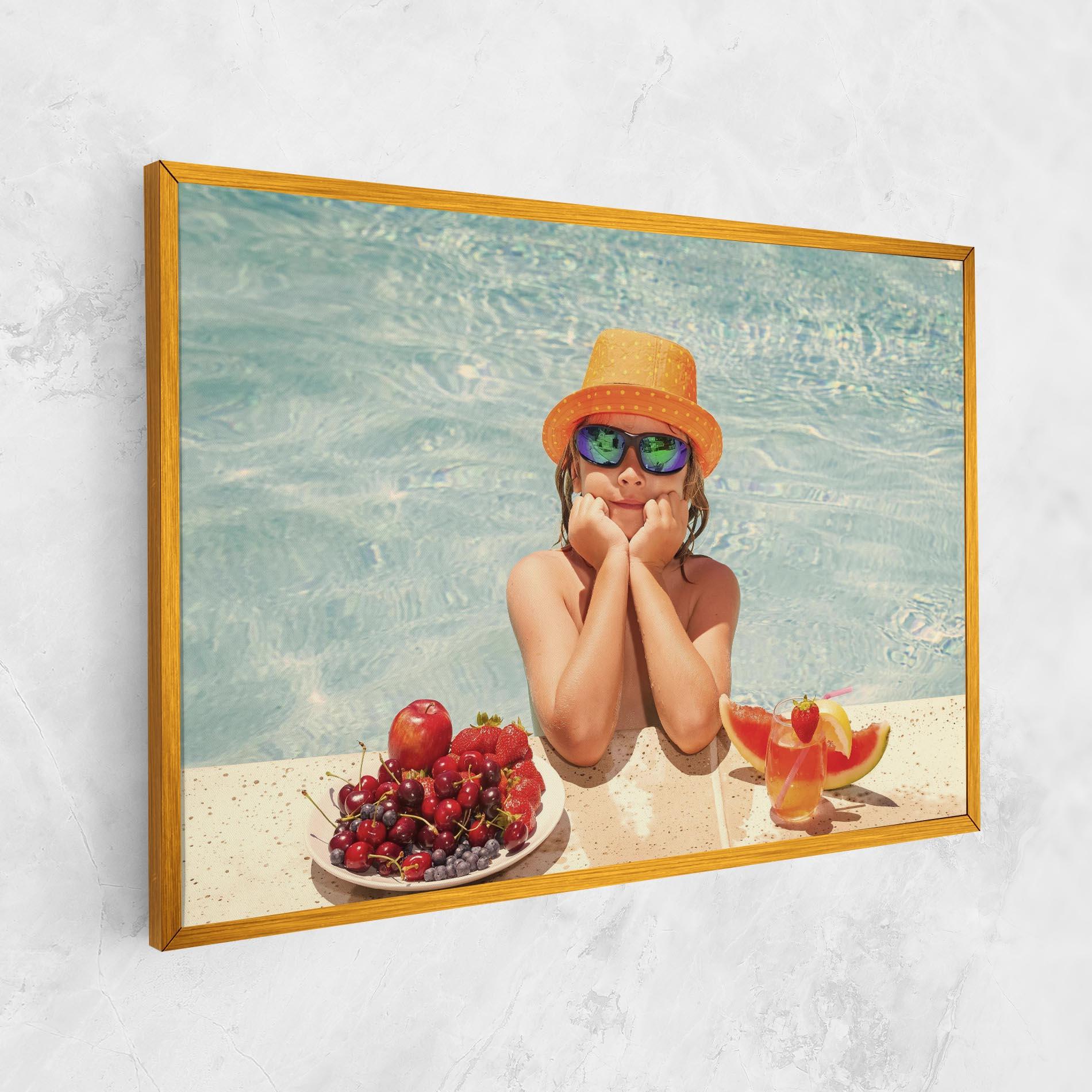 Leinwandbild Child Swimming mockup 1