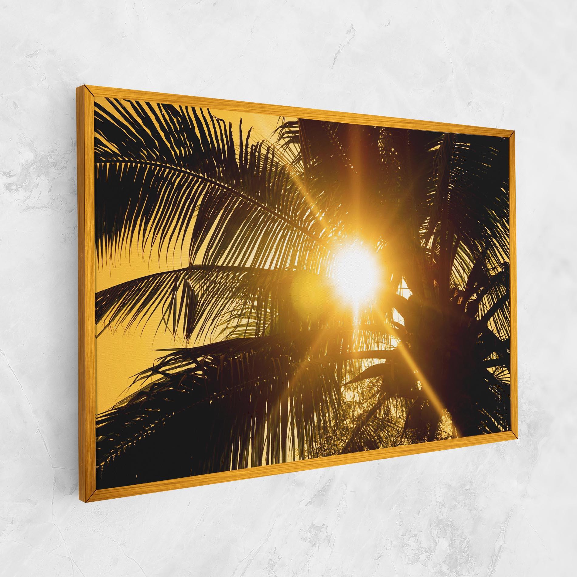 Leinwandbild Palm Trees Sun mockup 1