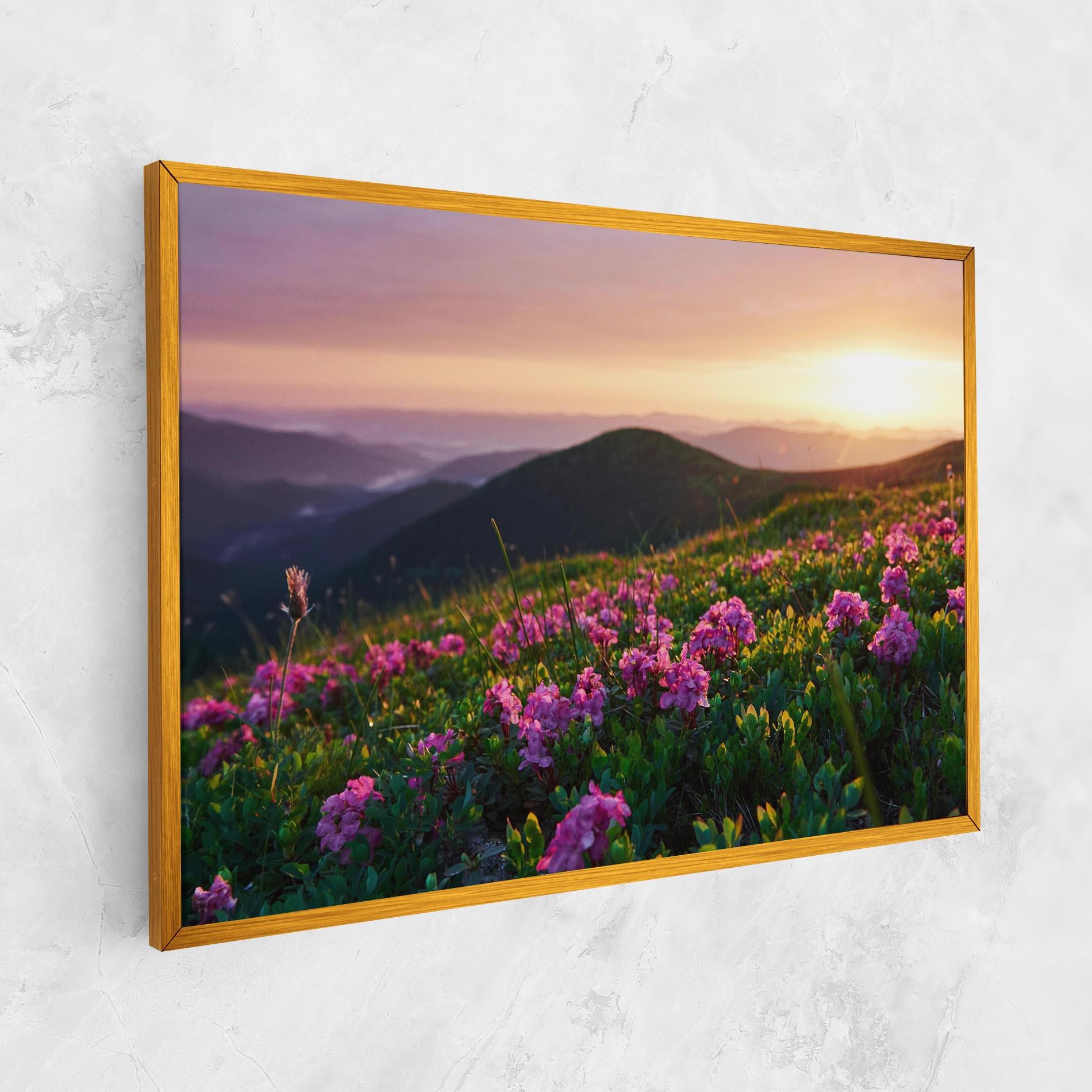 Leinwandbild Purple Summer Flowers mockup 1