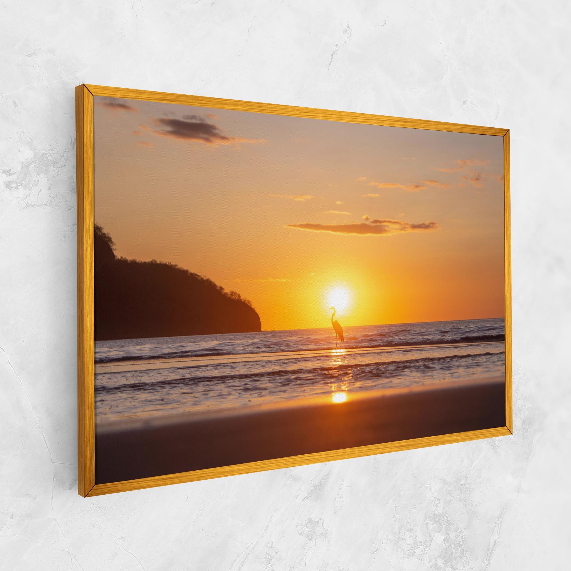 Leinwandbild Sunset Bird Silhouette mockup 1