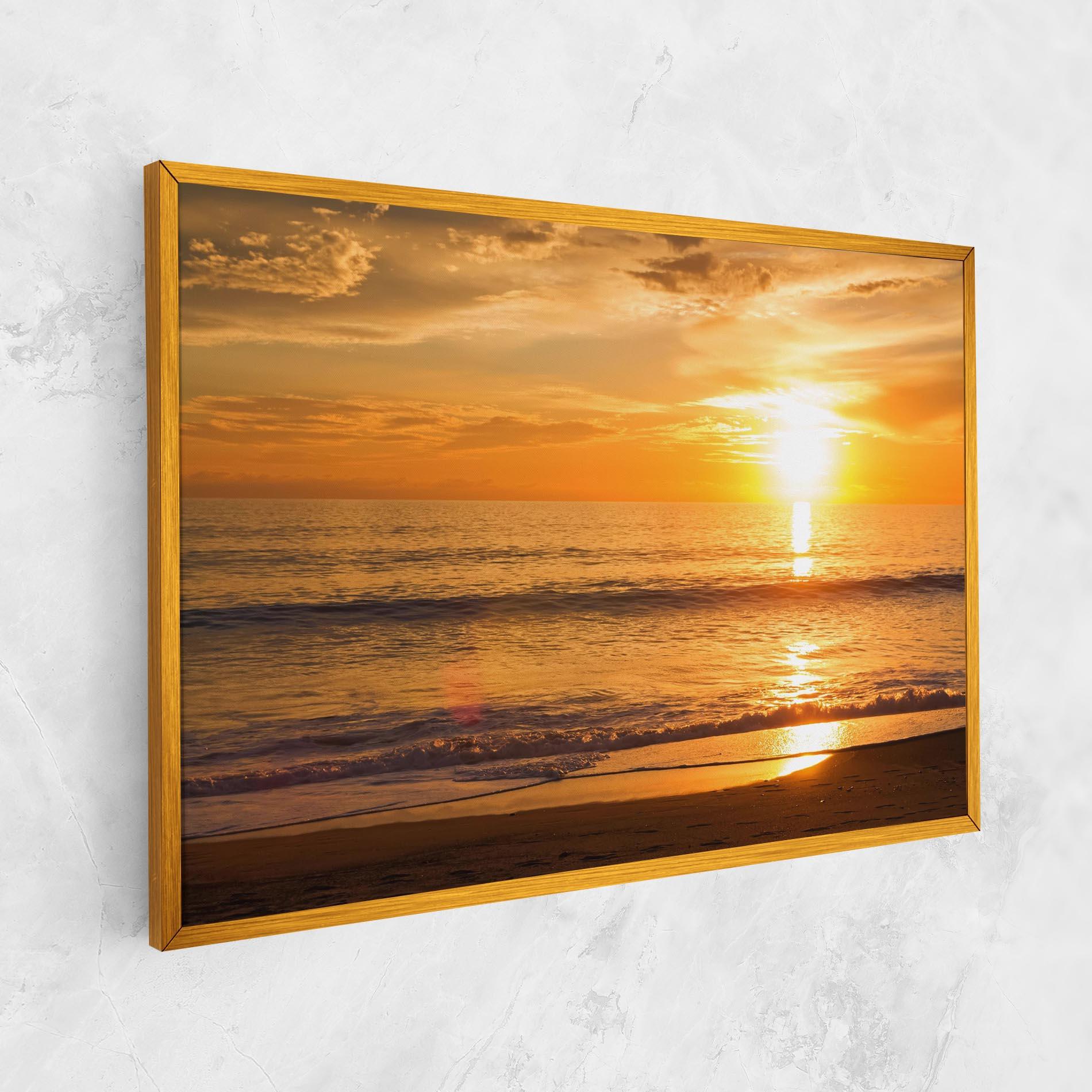 Leinwandbild Sunset Ocean Coast mockup 1