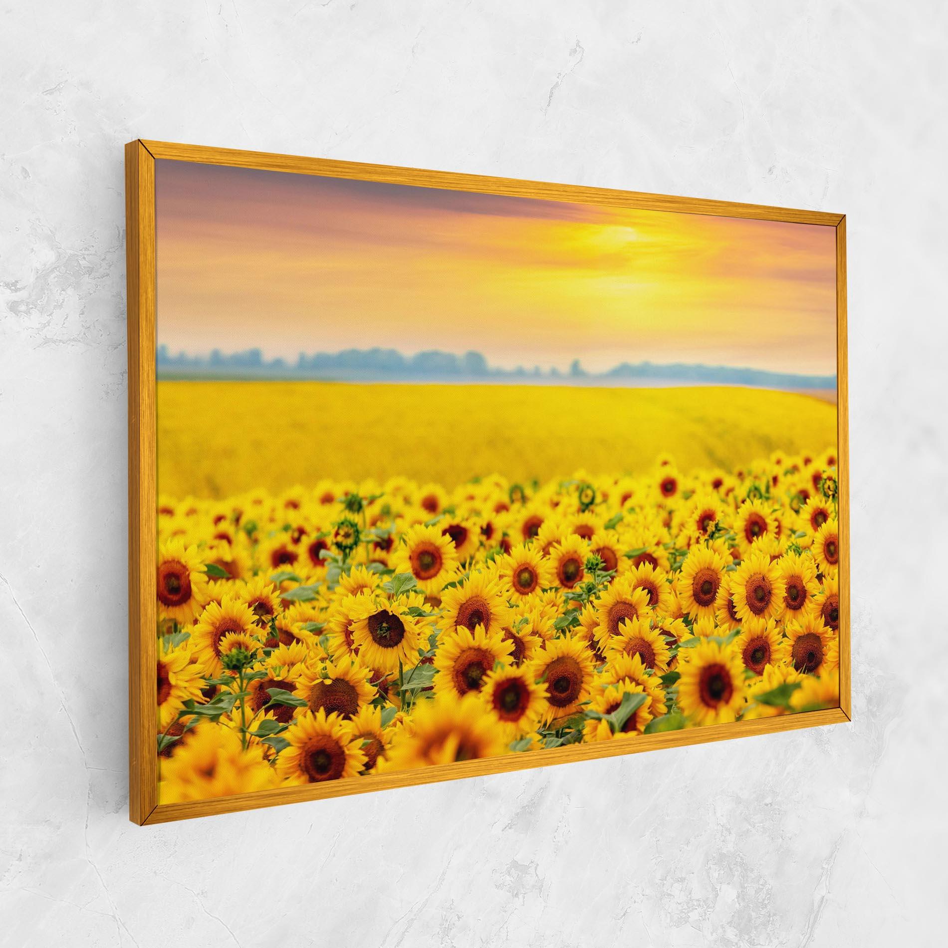 Leinwandbild Yellow Sunflowers mockup 1